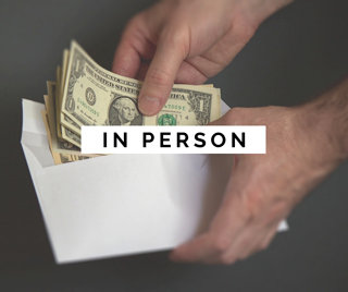 If you prefer, you can still give during our weekend worship rally by filling out the envelope located inside the seatback of each chair and dropping it off at the Giving Center before you leave. You can use this envelope to give by cash or check.