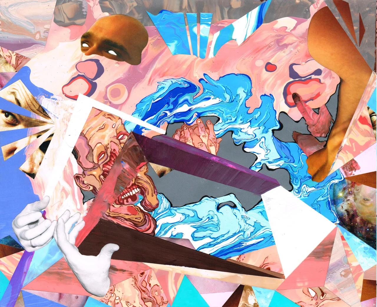 2013 Acrylic, ink, silkscreen 14 x 17 in