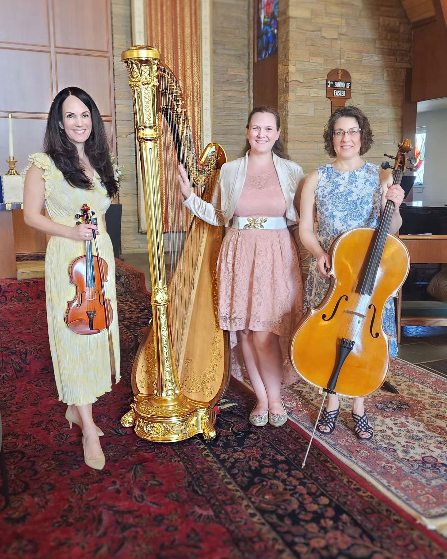 Www.TheMichiganHarpist.com Www.youtube.com/@themichiganharpist

***
Performance 6/7 in nine days!

It was SUCH a joy to play with Stacey Heisler Mason (@staceymasonmusic) on violin and Jennifer Johnson on cello for a church service at St James Episco