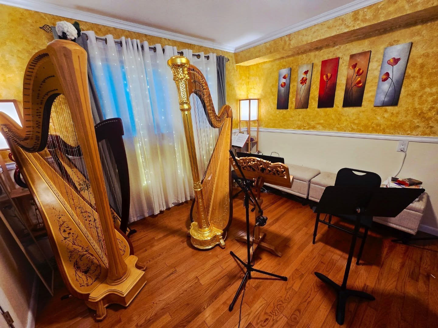 Prepping for a dress rehearsal with @thatdetroitcellist. 

Oh, and it's thunderstorming! -- which I've loved since watching &quot;The Sound of Music&quot; with my mother as a young girl.

We might just have to wait to get our recordings till the perf