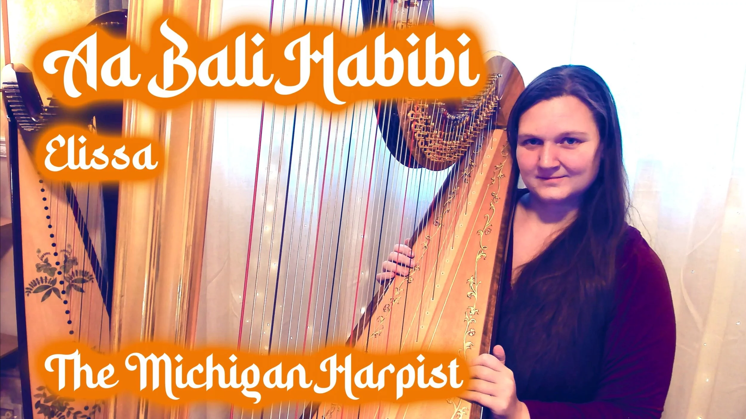 Aa Bali Habibi "My love, I want to" (Elissa) Harp Cover - The Michigan Harpist