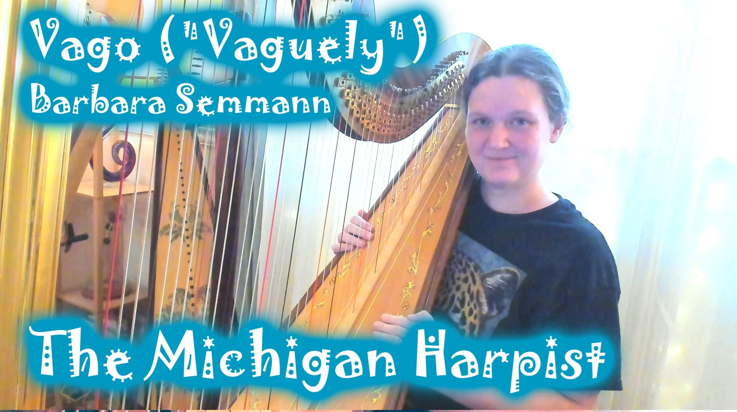 Vago ("Vaguely") on Harp (Barbara Semmann) - The Michigan Harpist
