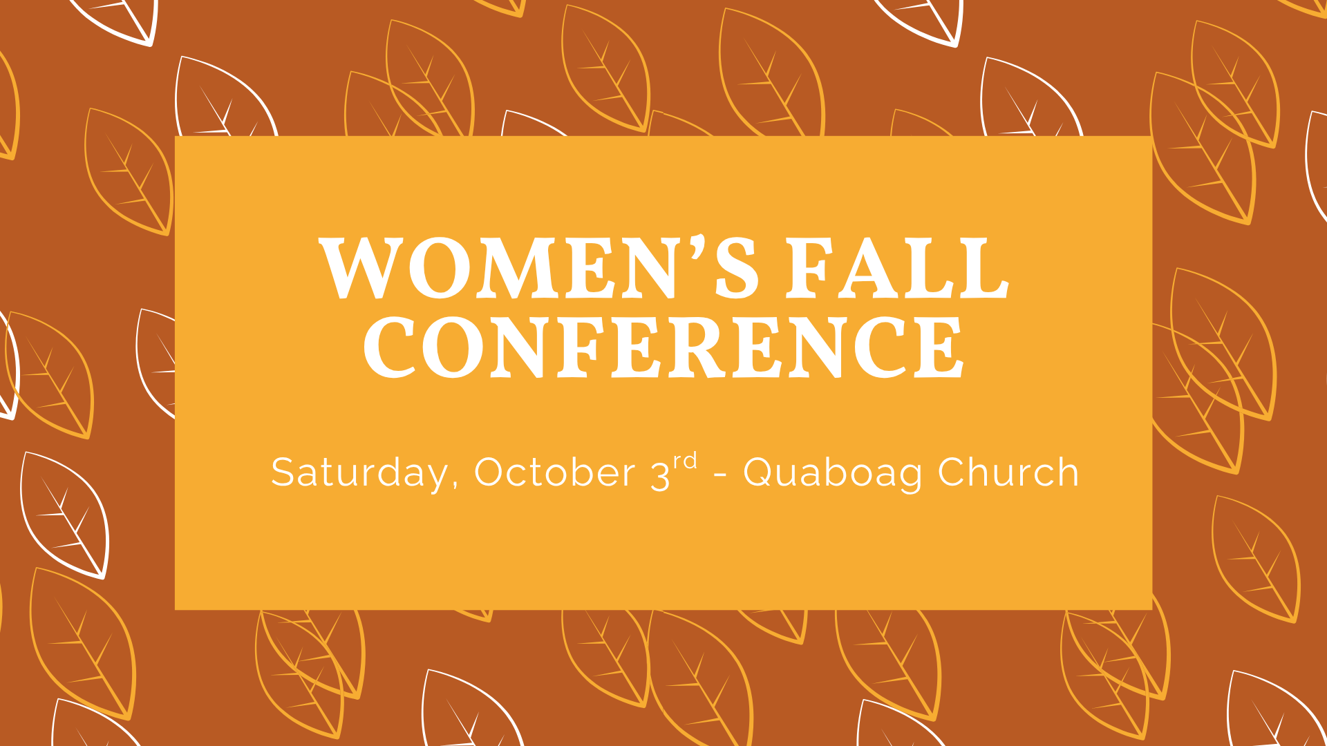 Save the Date: Women's Fall Conference