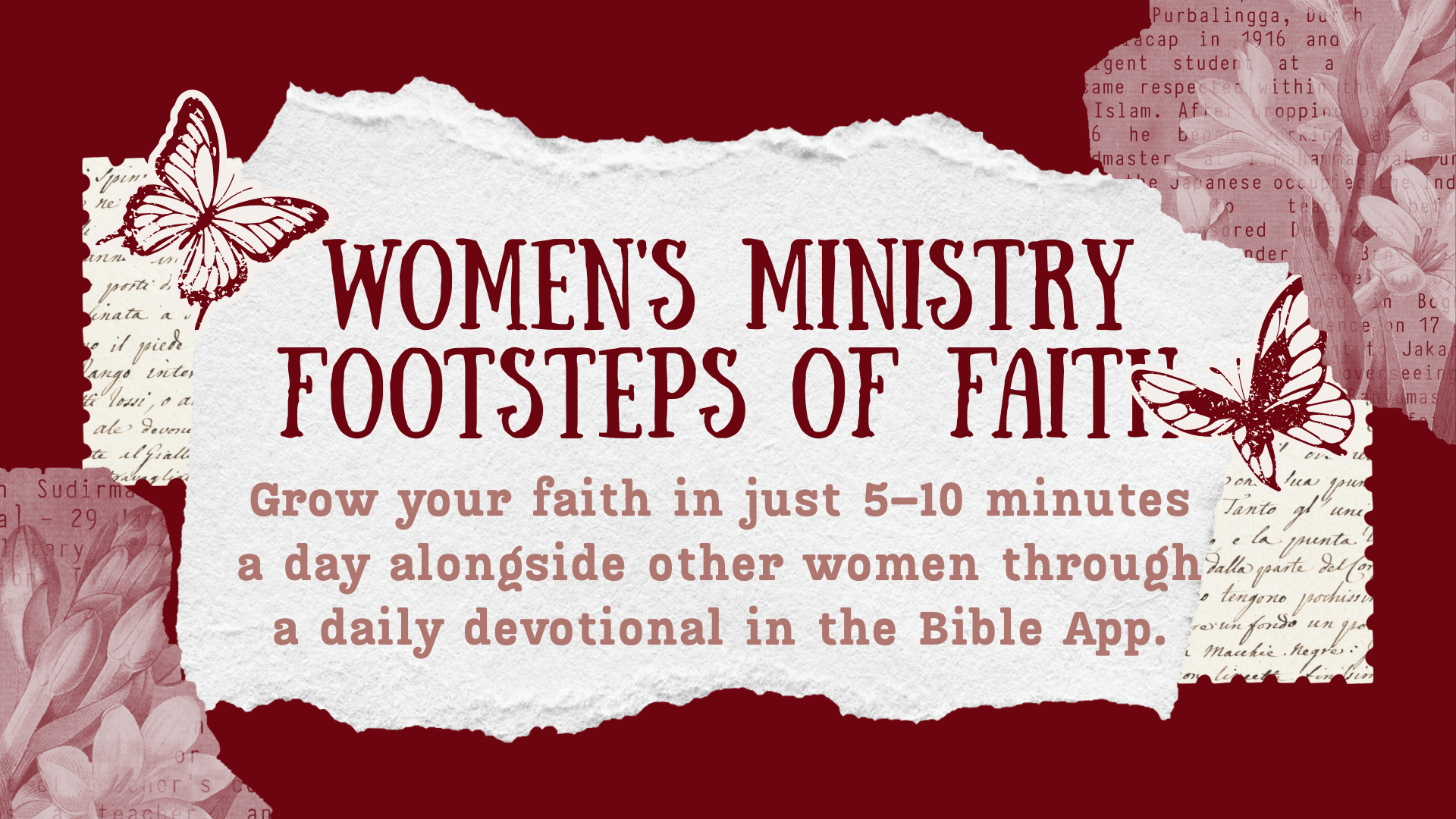 Women’s Ministry Footsteps of Faith (November)