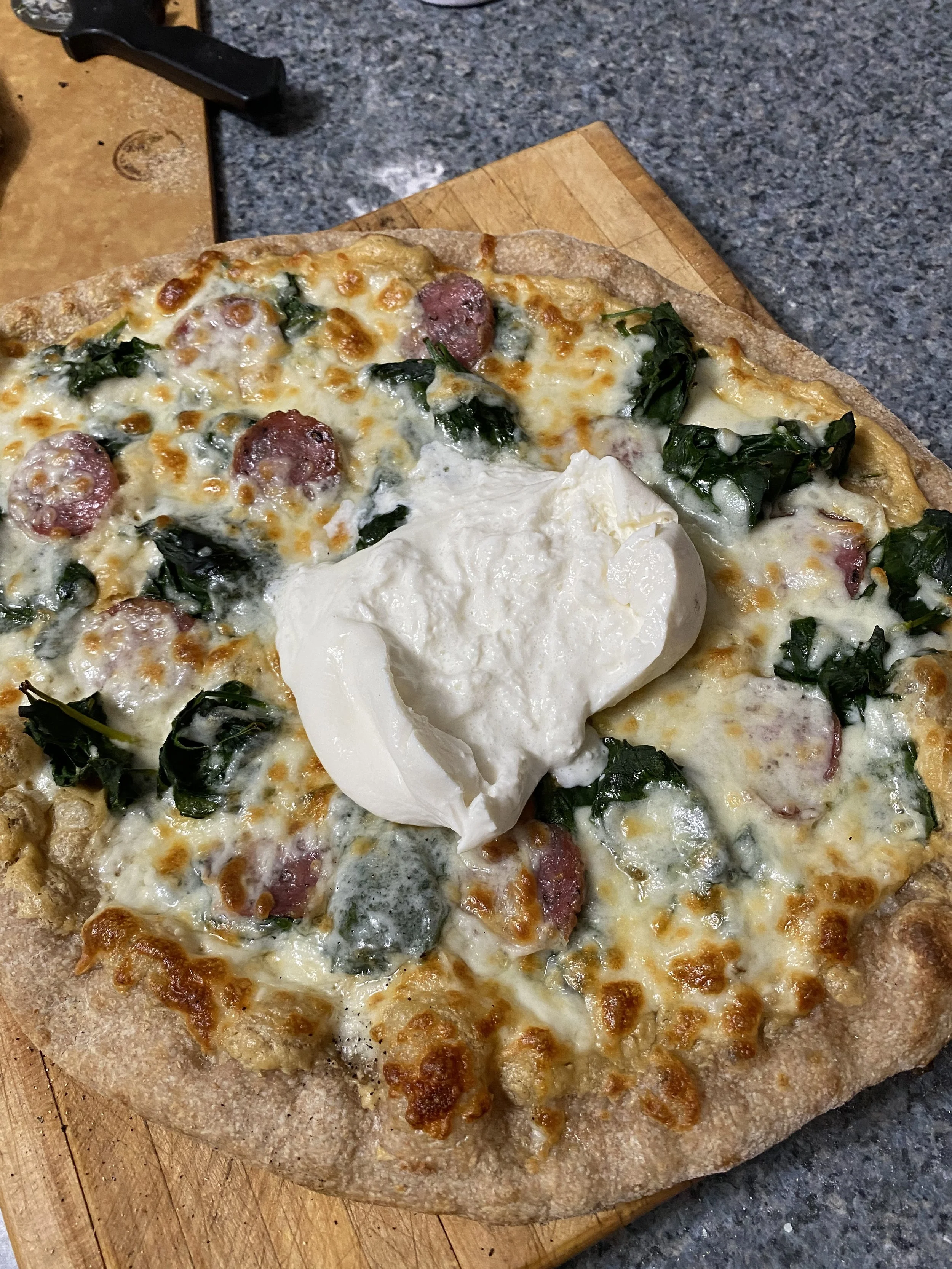 pizza with burrata open whole wheat.JPEG