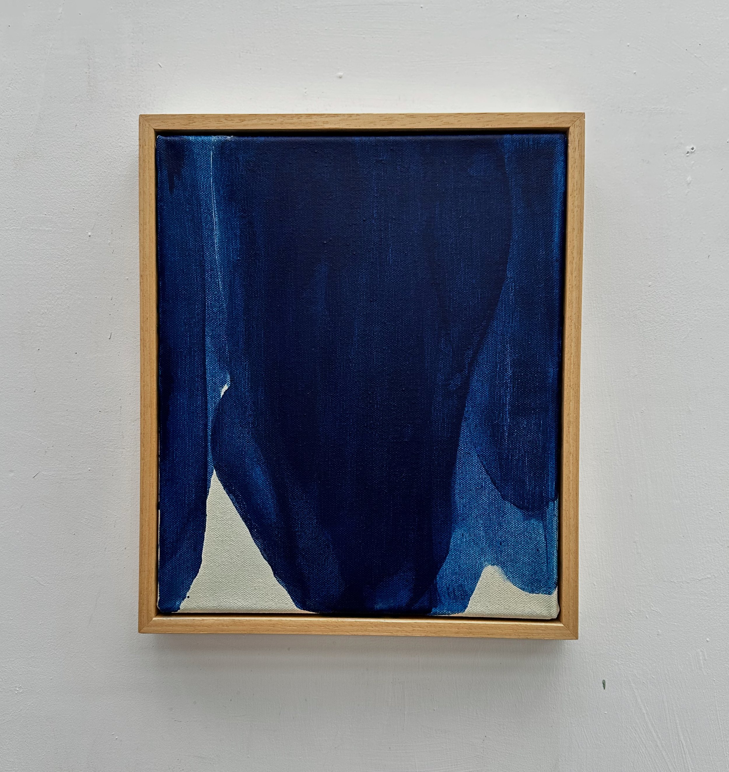 veils, ultramarine, acrylic on canvas, 30 x 25 cm, 2025