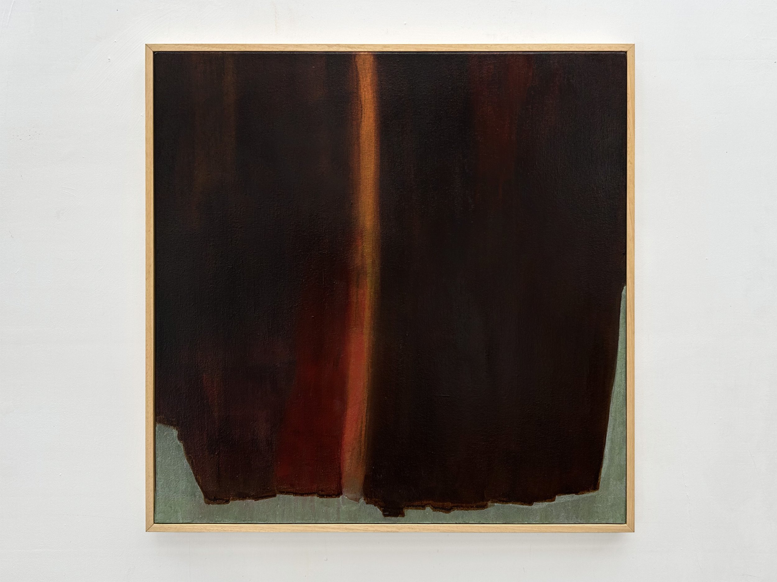 veils, burnt umber, acrylic on canvas, 60 x 60 cm, 2025