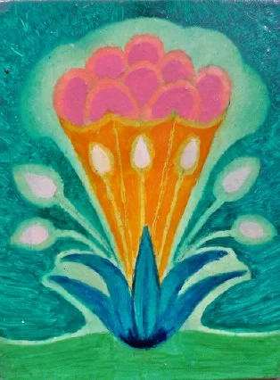 Henry La Cagnina's "Floral", 4 x 3, Mixed Media at The Gallery on Greene