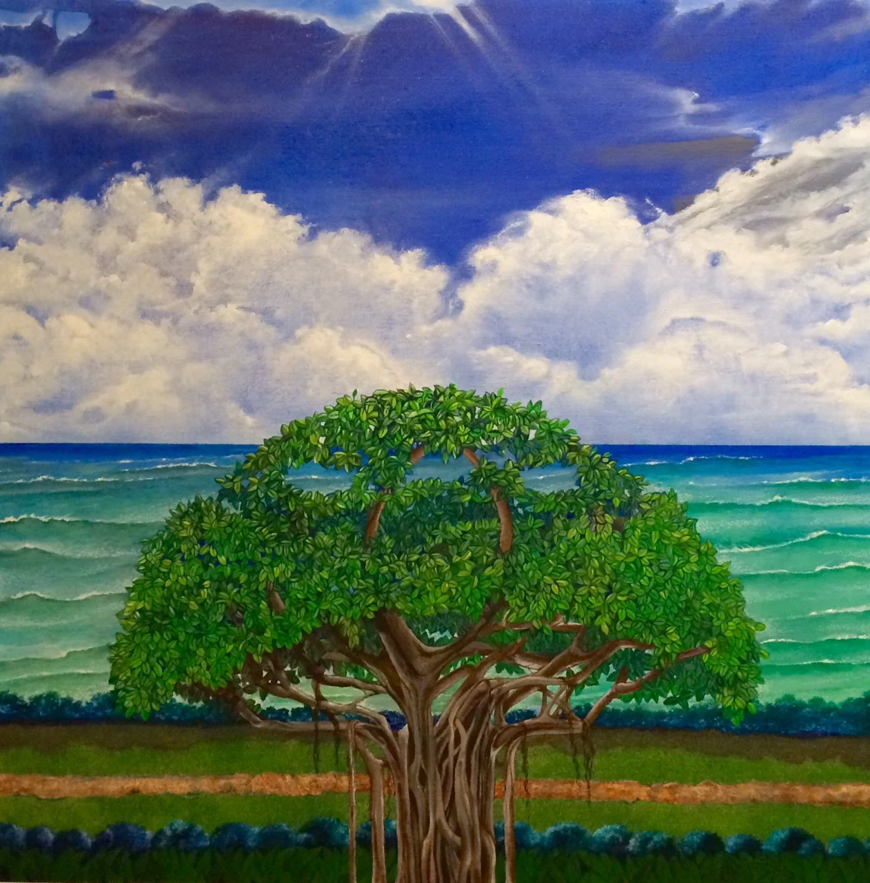 Tree of Life, 36 x 36 inches, Mixed media