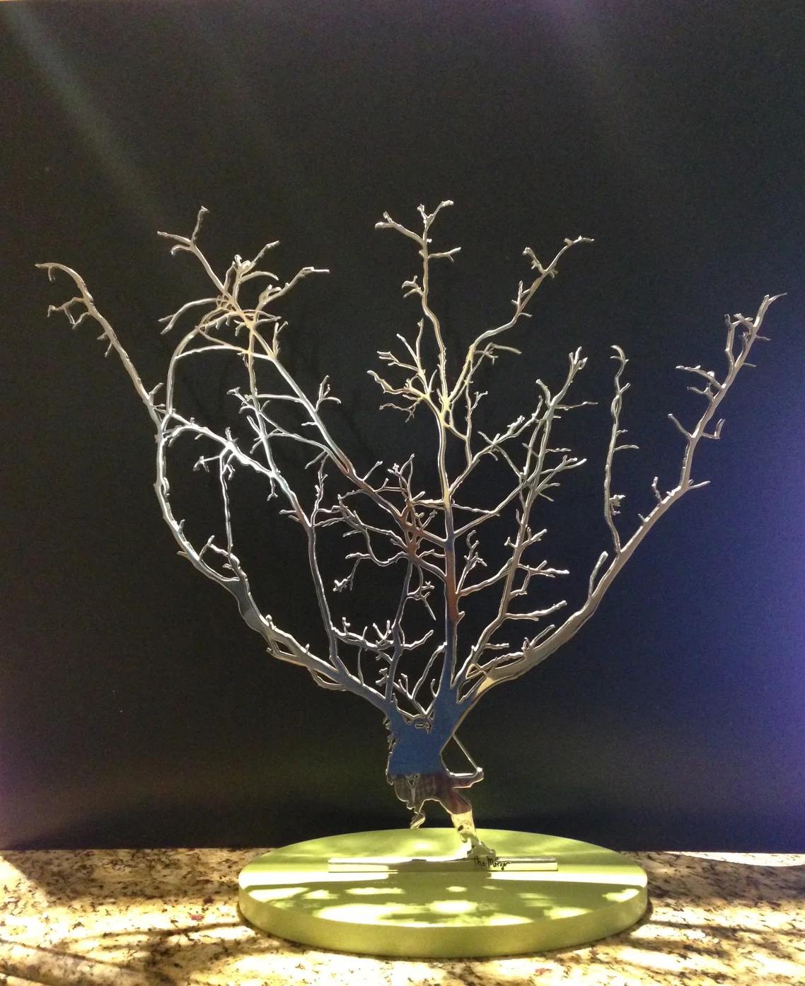 The Merger, The Fall,  25 x 26 x 9, Stainless, Quartz