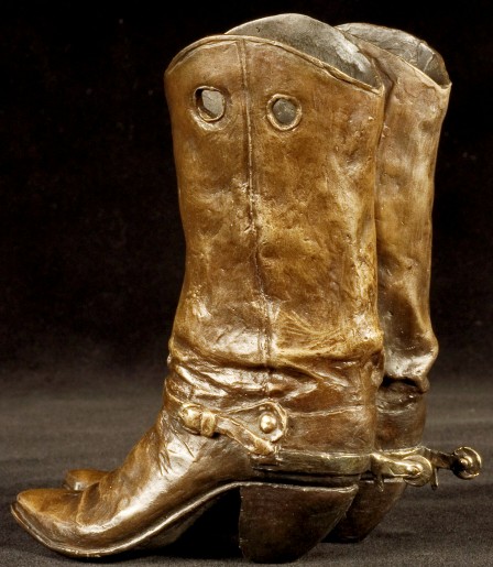 Jeff MacNelly, My Boots, 5.5 x 4.75 x 3 inches, Bronze at the Gallery on Greene