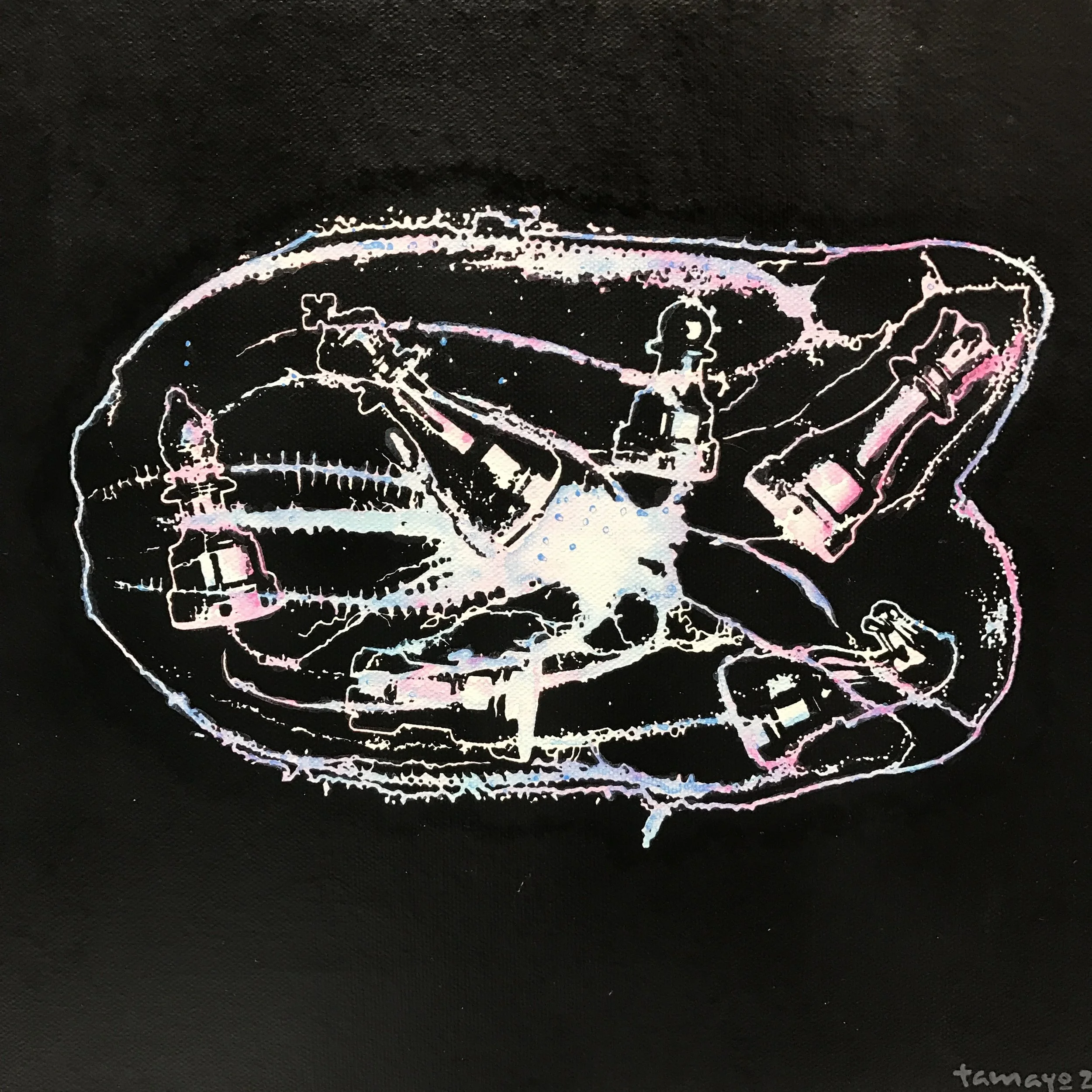 Reynerio Tamayo, Plankton Series, 12 X 12, Acrylic on Canvas 