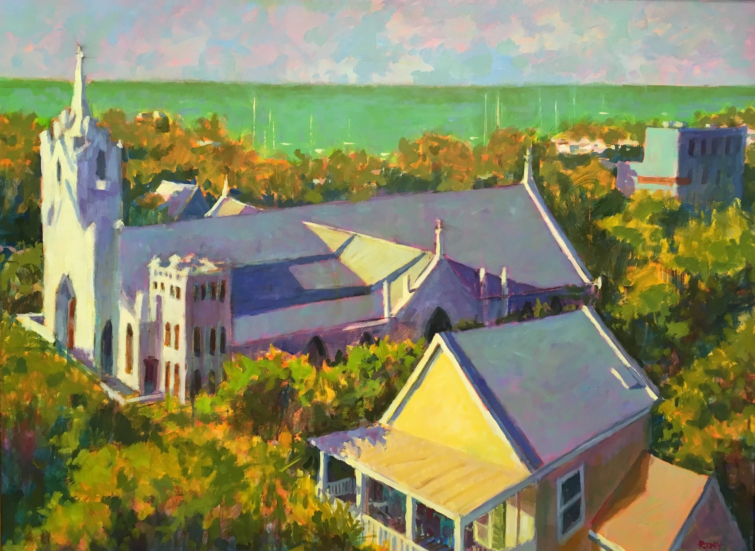 Mike Rooney's "St Paul's", 30 x 40, Oil On Canvas at The Gallery On Greene