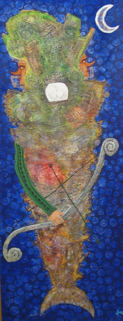 Luis Abreu's "The Hunter", 79 x 31, Oil on canvas at The Gallery on Greene