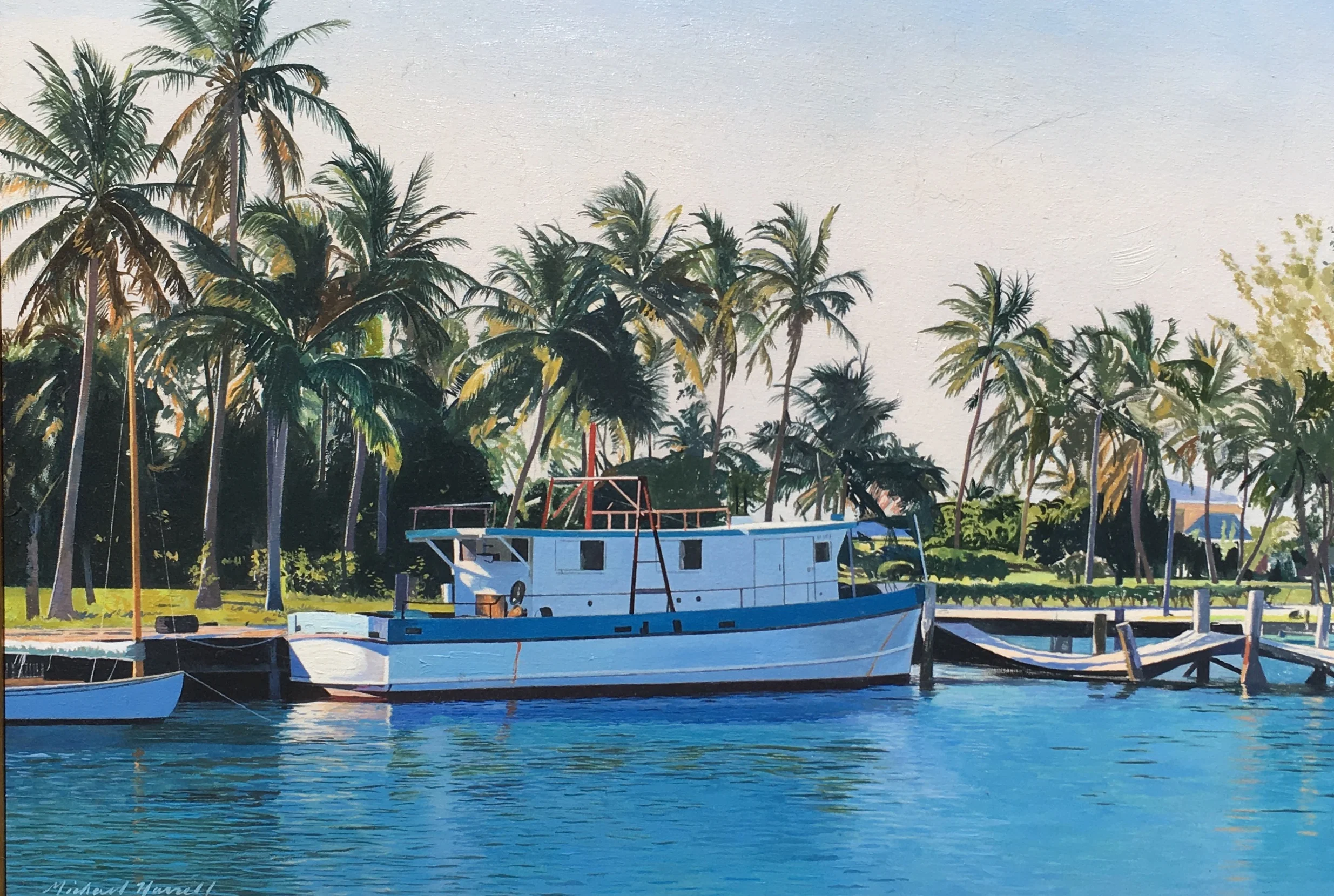 Michael Harrell's "Island Blue", 20 x 14, Oil on Canvas