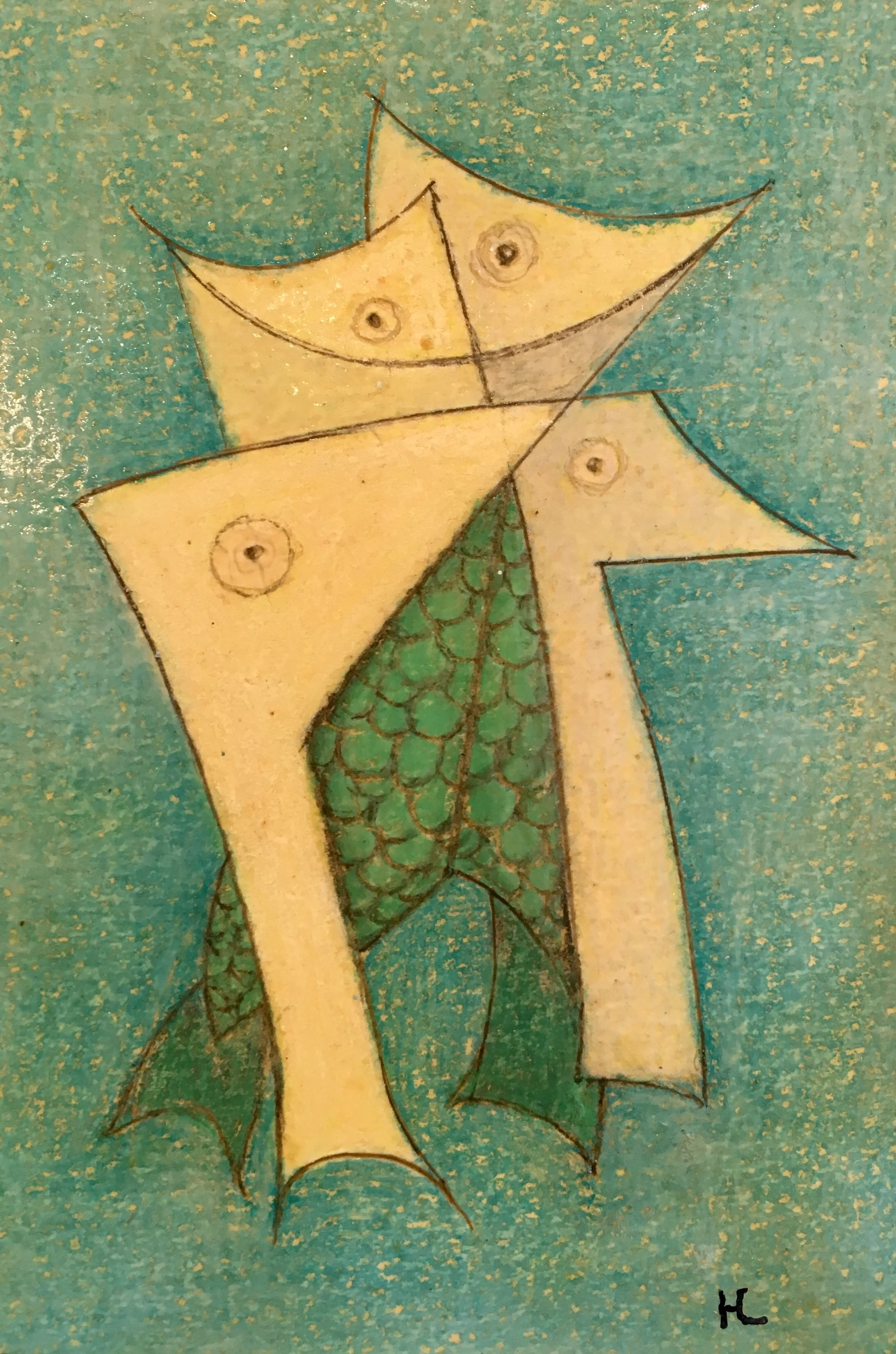 Henry La Cagnina's "Dinner", 6.5 x 4.5, Mixed Media at the Gallery on Greene