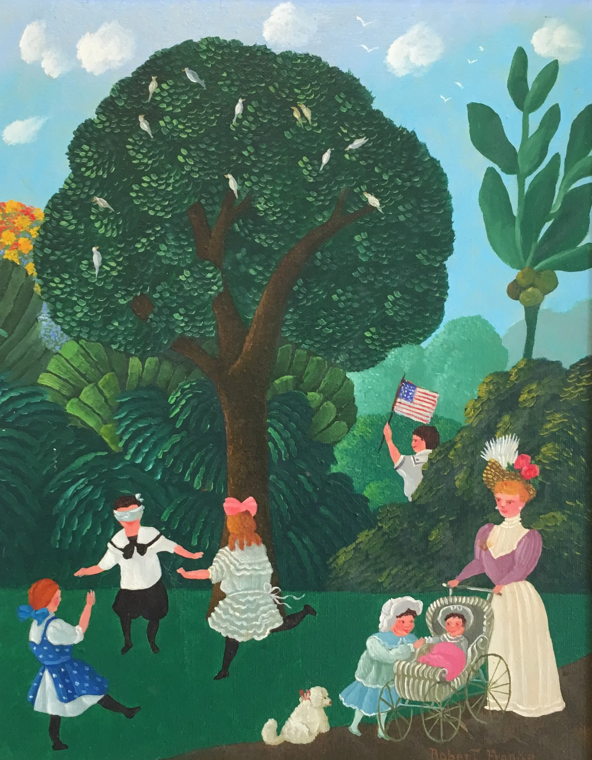 Robert Franke's "Fourth Of July", 14 x 11, Oil on Canvas at The Gallery On Greene