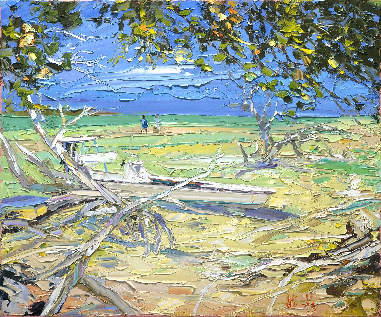 Peter Vey's "Beach Combing After The Storm ", 20 x 24, Oil on Linen
