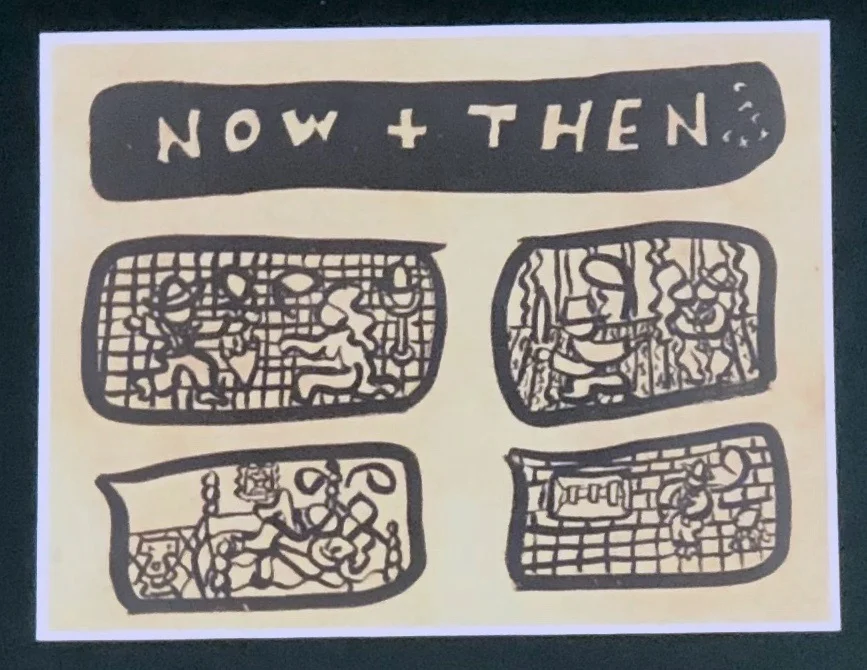 William N Copley  "Now And Then", 5.5 x 6.5, Stone Lithograph