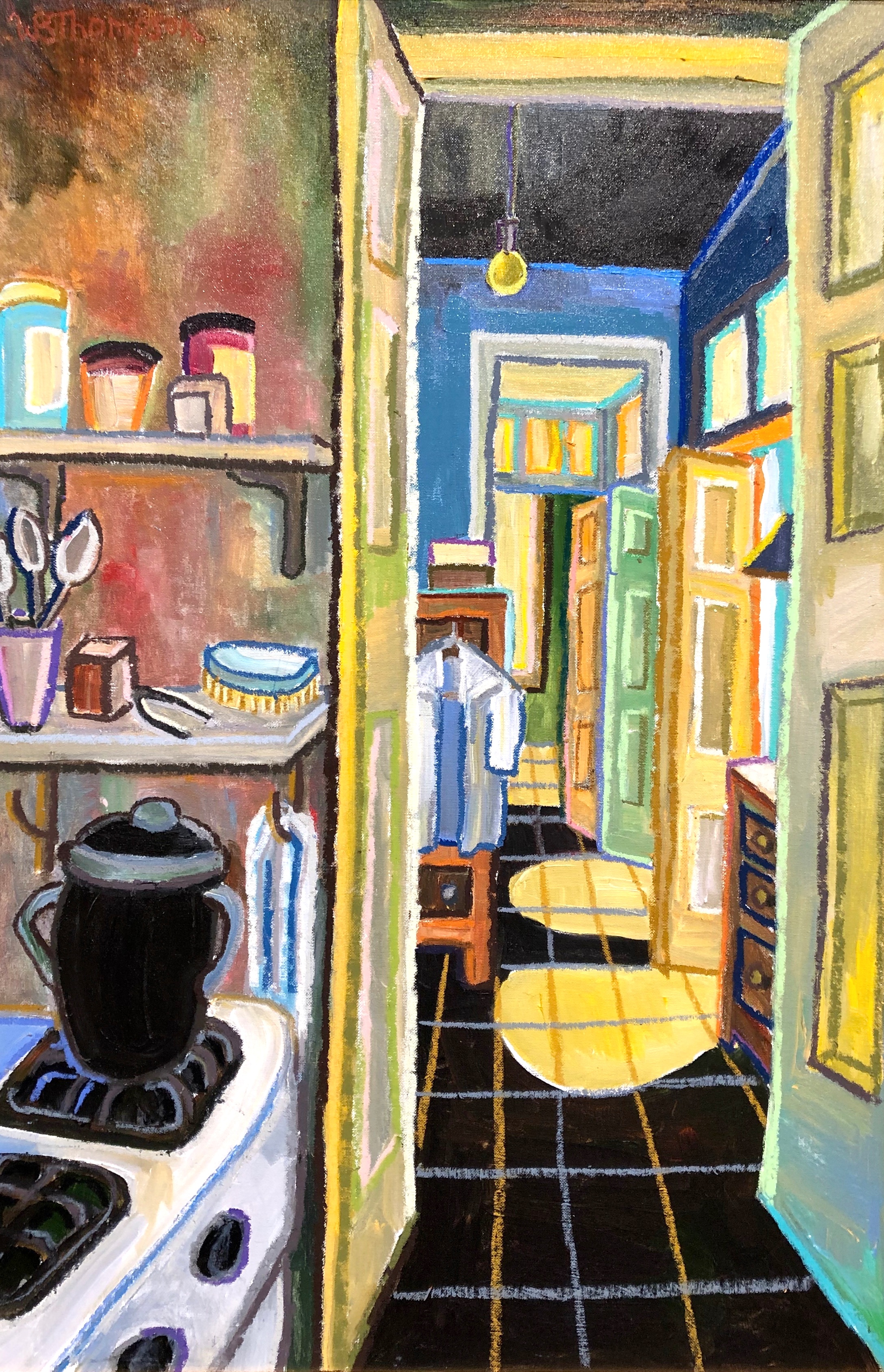 Interior Kitchen, 36 x 24, Acrylic/ Oil