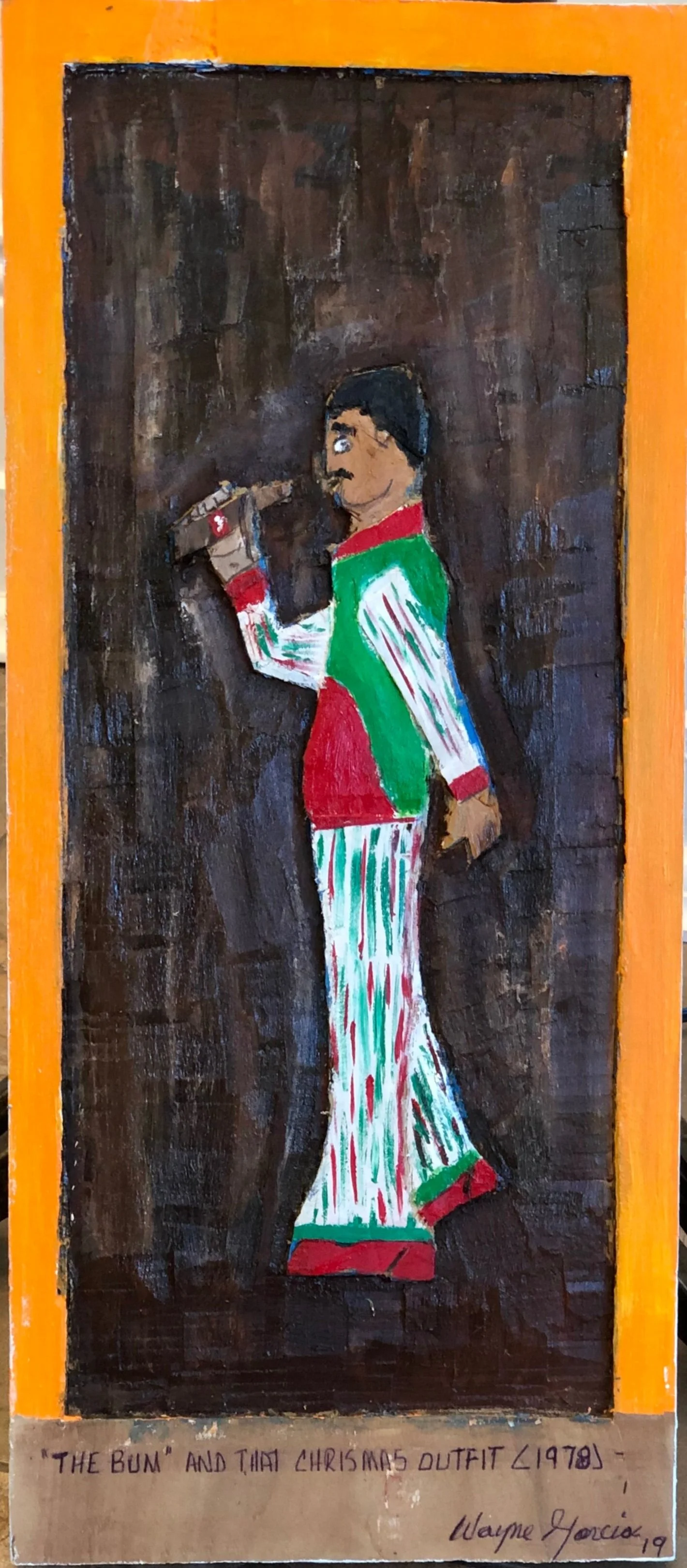 Wayne Garcia's "Christmas Outfit", 17 x 7.5, Intaglio