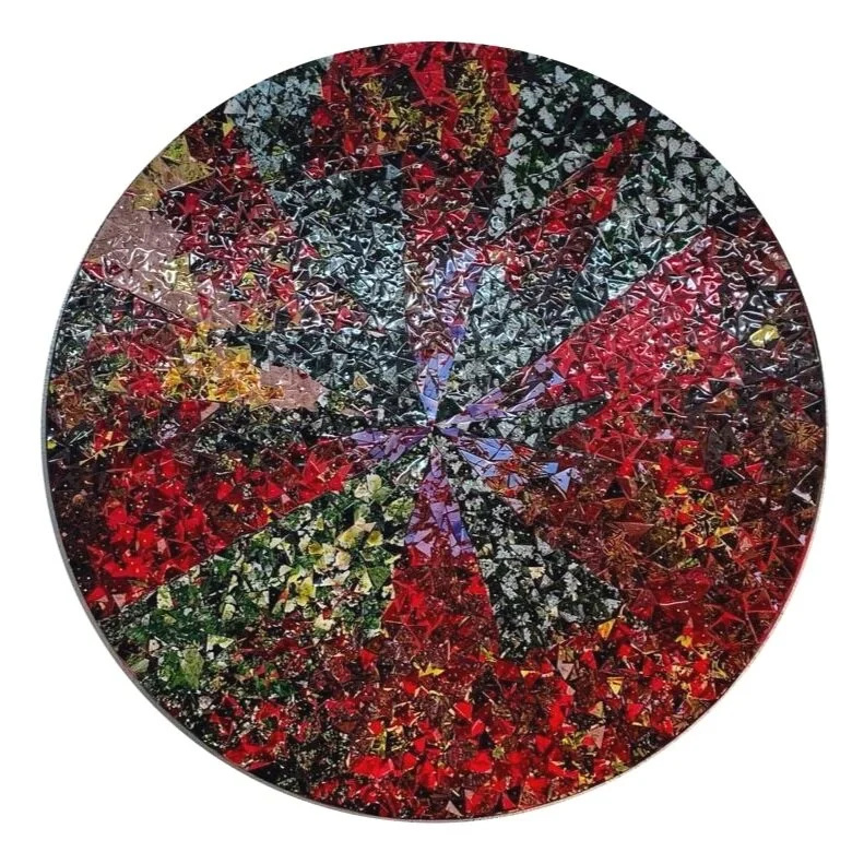 Mabel Poublet, Primavera, 39 Diameter, Mixed Media 