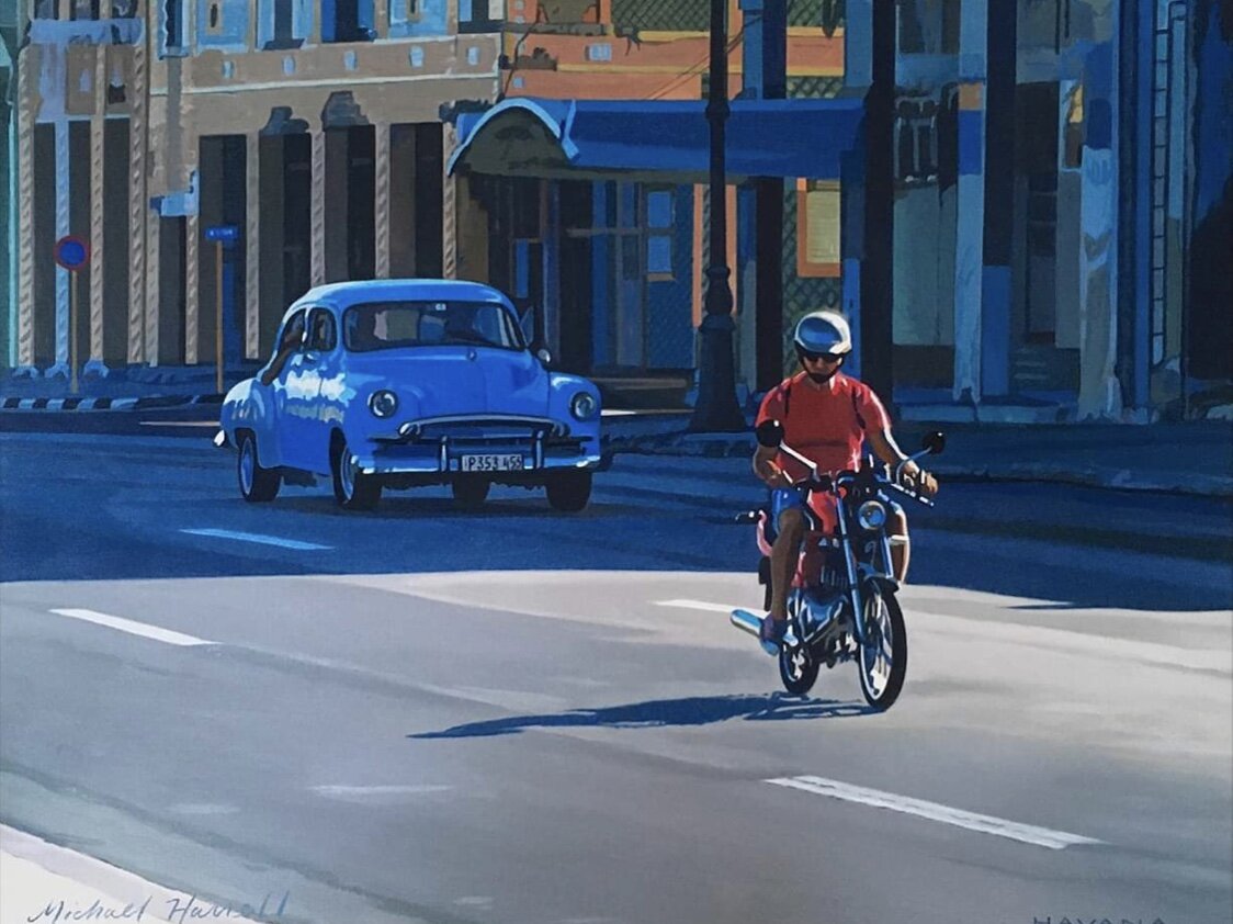 Michael Harrell's "Malecon Relics", 11 x 14, Oil On Canvas