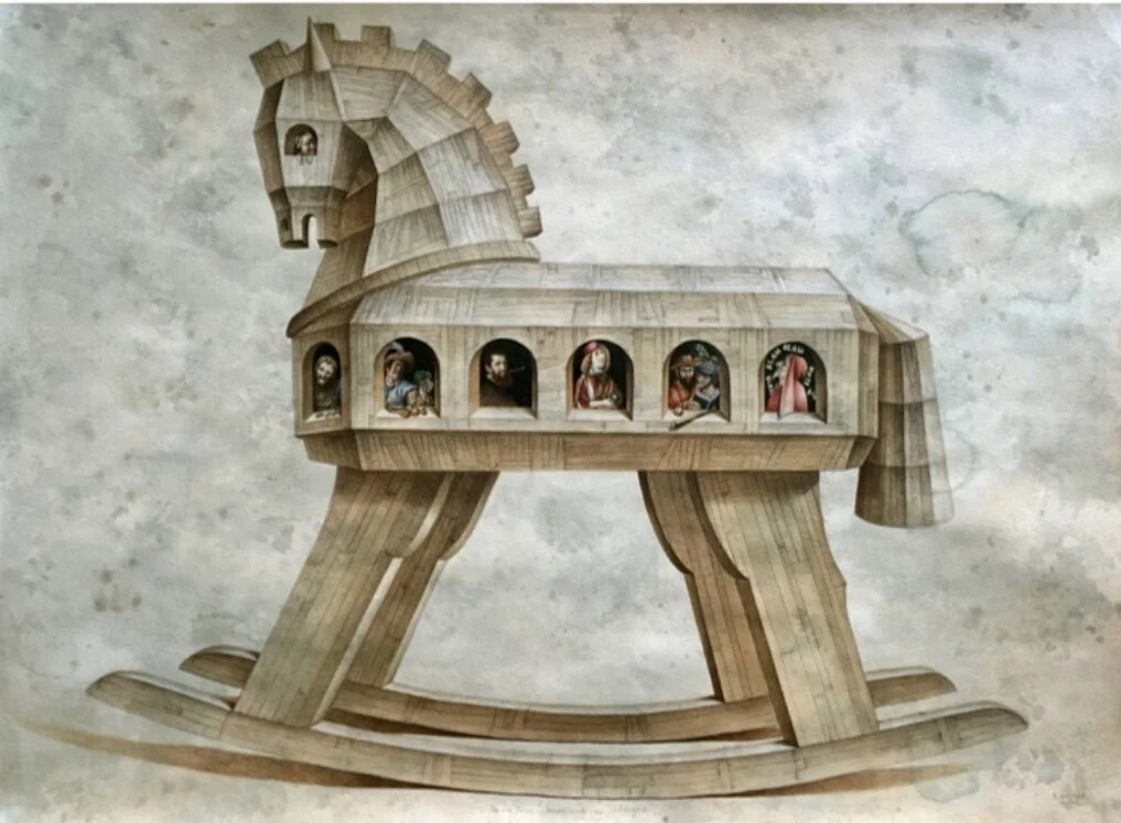 From the series: Donations With Intrigues, 27.5 x 39. Watercolor and Pencil on Cardboard, $4000