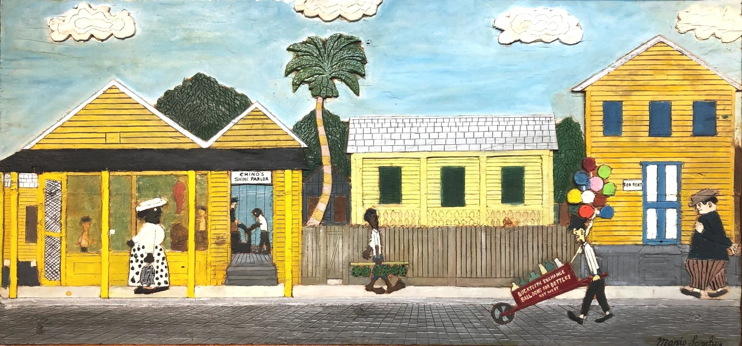 Mario Sanchez, Bottles for Balloons, 14.75 x 29.75, Intaglio