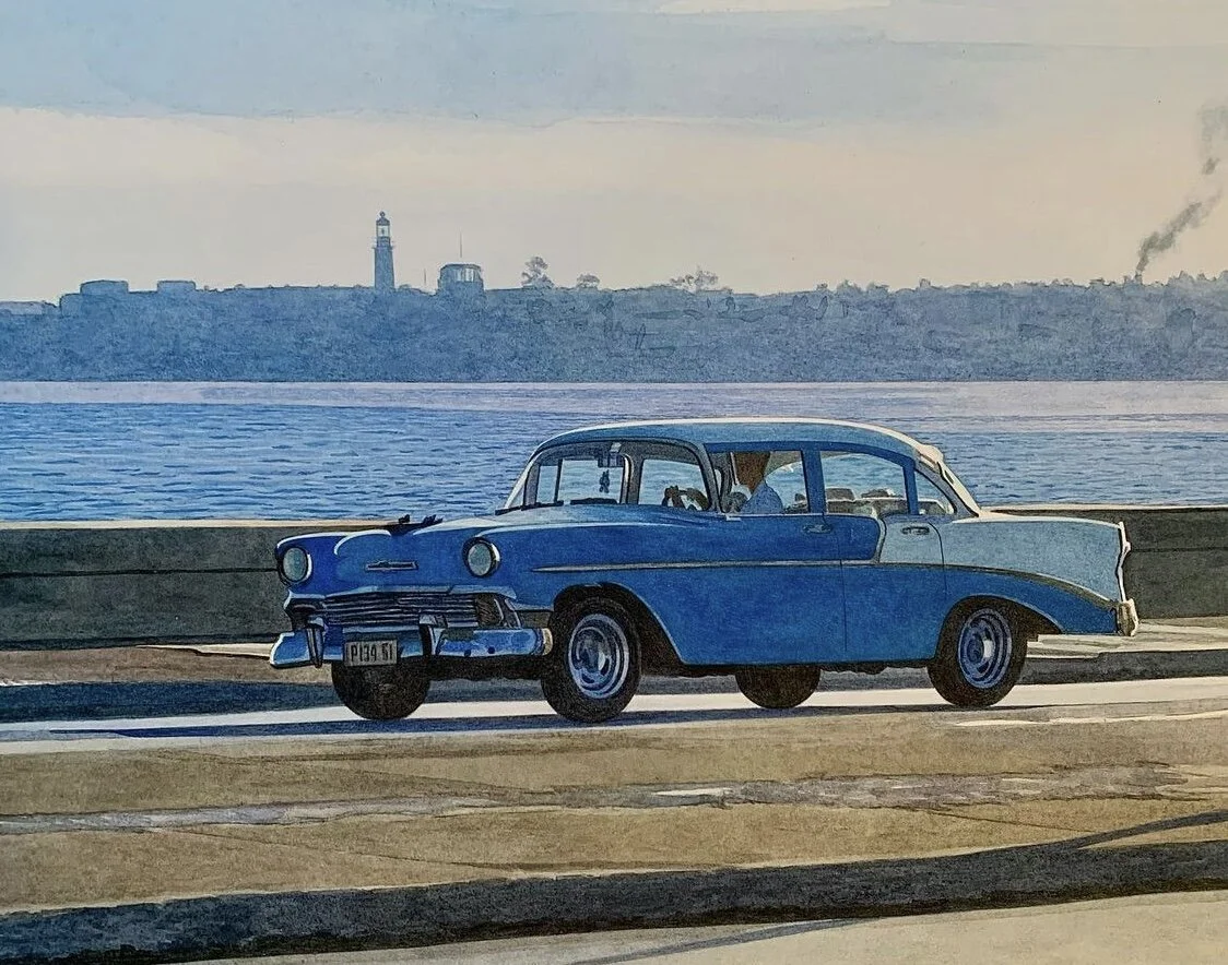 Michael Harrell, Azul Havana, 15 x 18, Watercolor