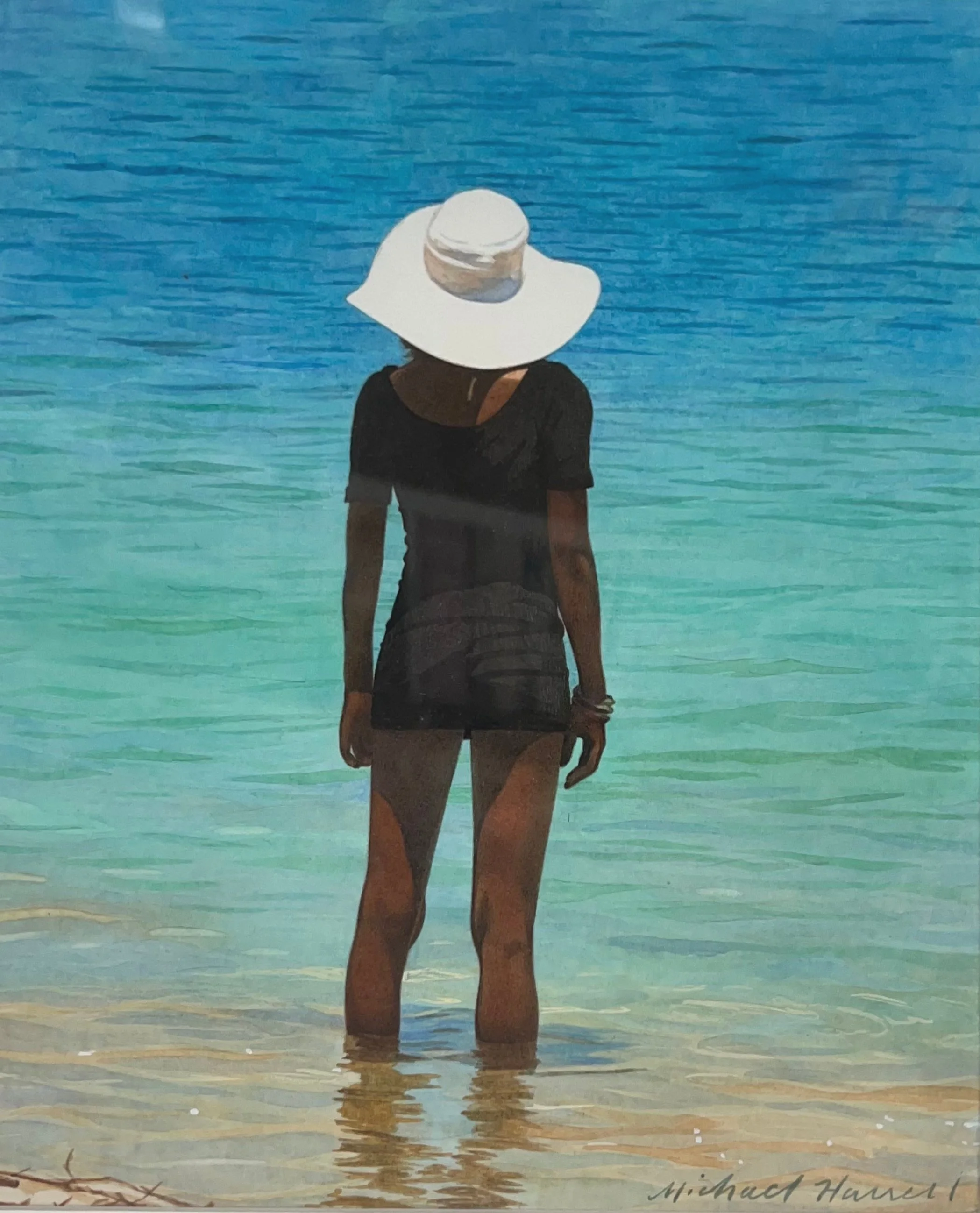 Michael Harrell, Key West Girl, 11 x 8.5, Watercolor