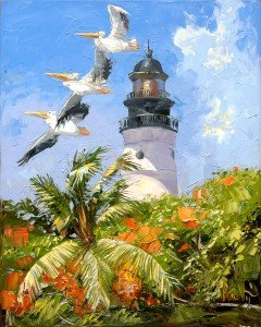 Lighthouse and Pelicans 4x5.jpg