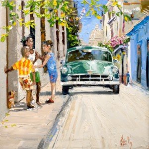 Green Chevy, Cuba 5x5.jpg