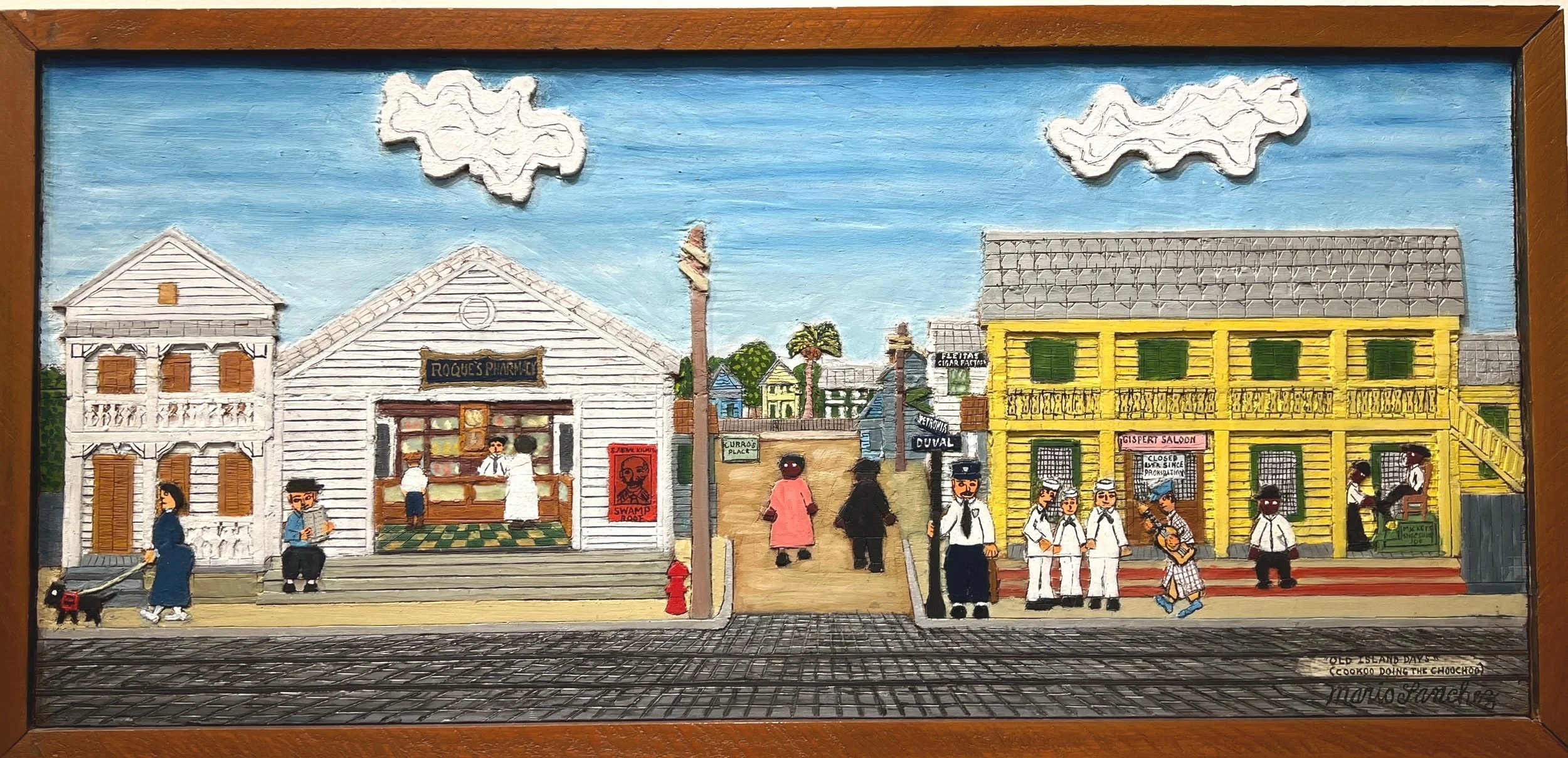 Mario Sanchez, CooKoo Doing the ChooChoo, 16.5 x 35, Intaglio