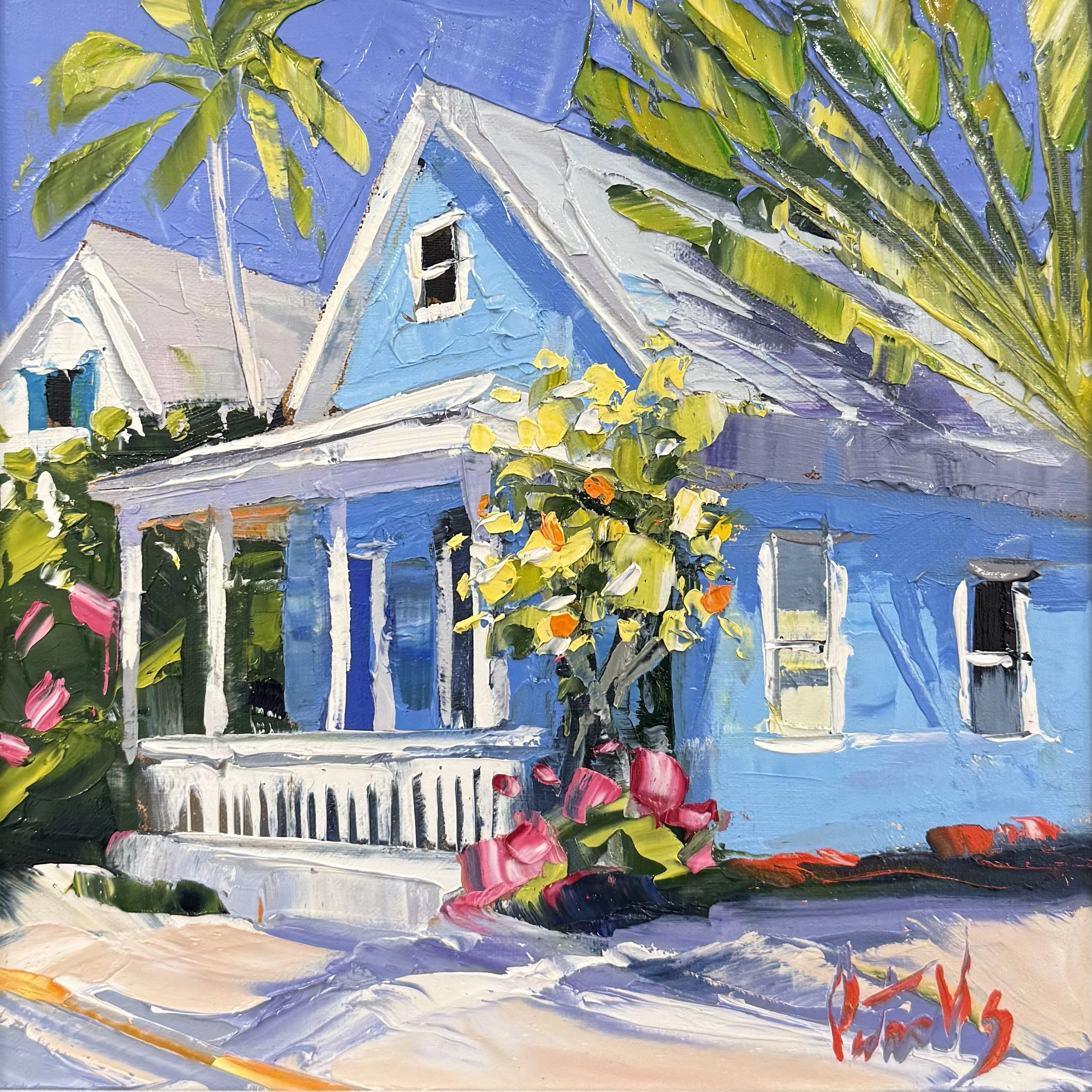 Peter Vey, Old Town Afternoon, 10 x 10 in, Oil on Linen