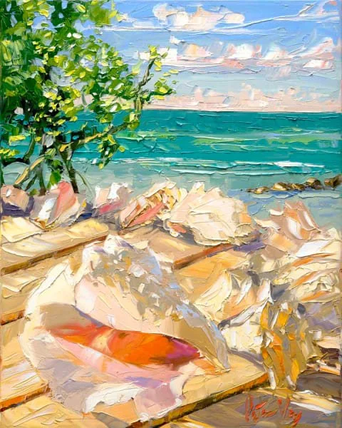 Peter Vey, The Shell Dock, Oil on Canvas, 20 x 16