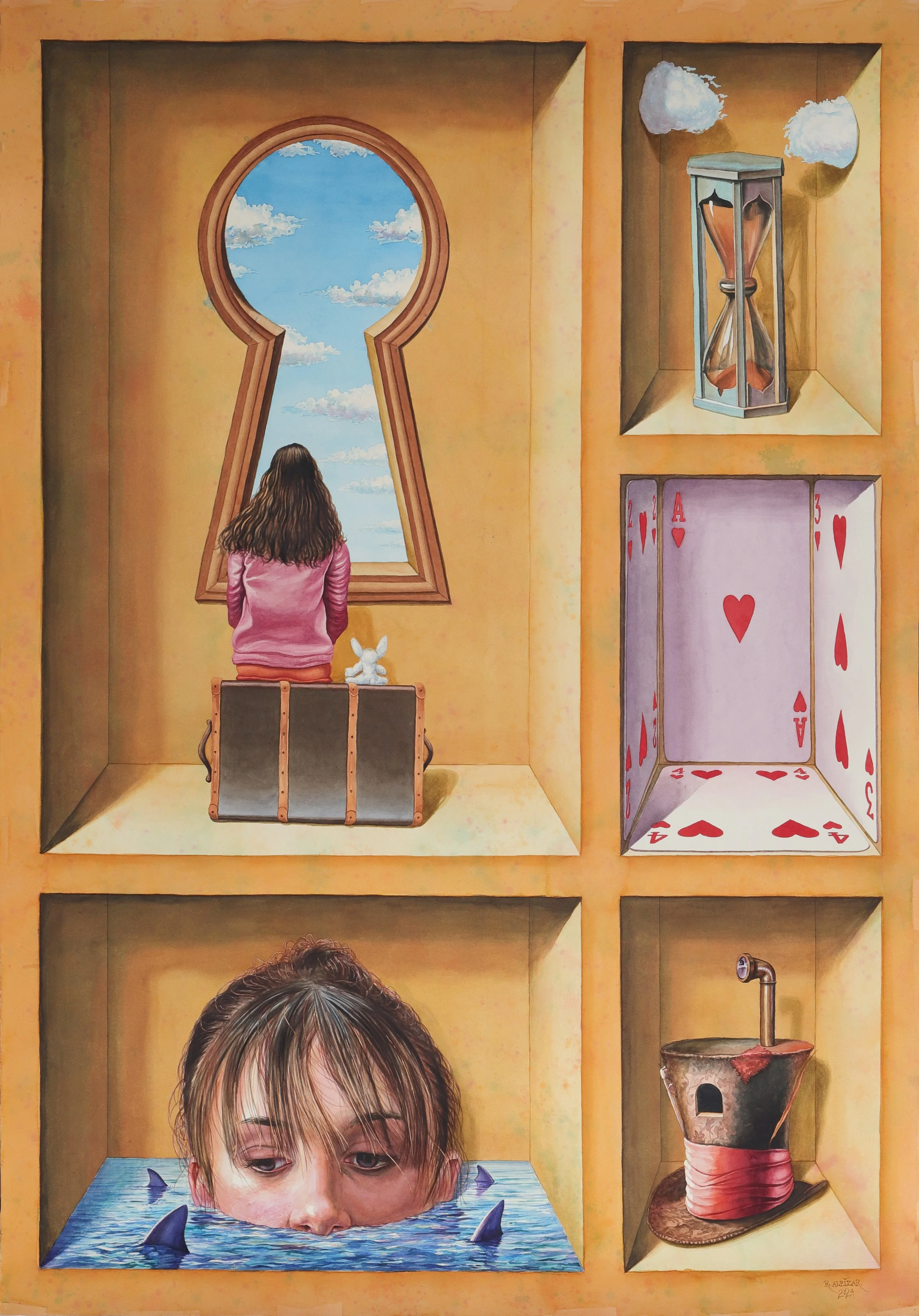 From the Alice Series #25 39.5 x 27.5, Watercolor