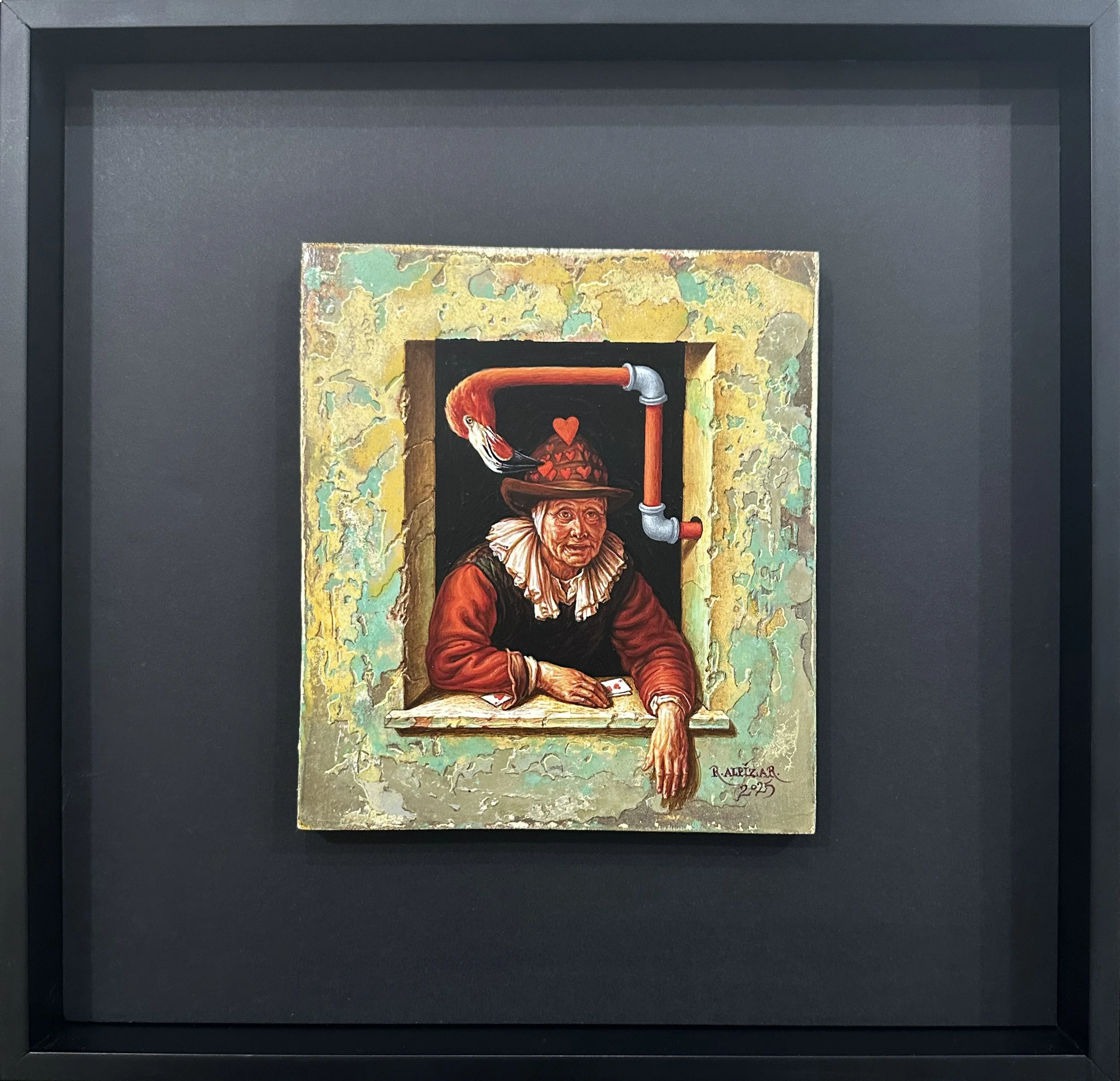 From the Alice Series #27, 5.5 x 4.5, Acrylic on Wood Panel