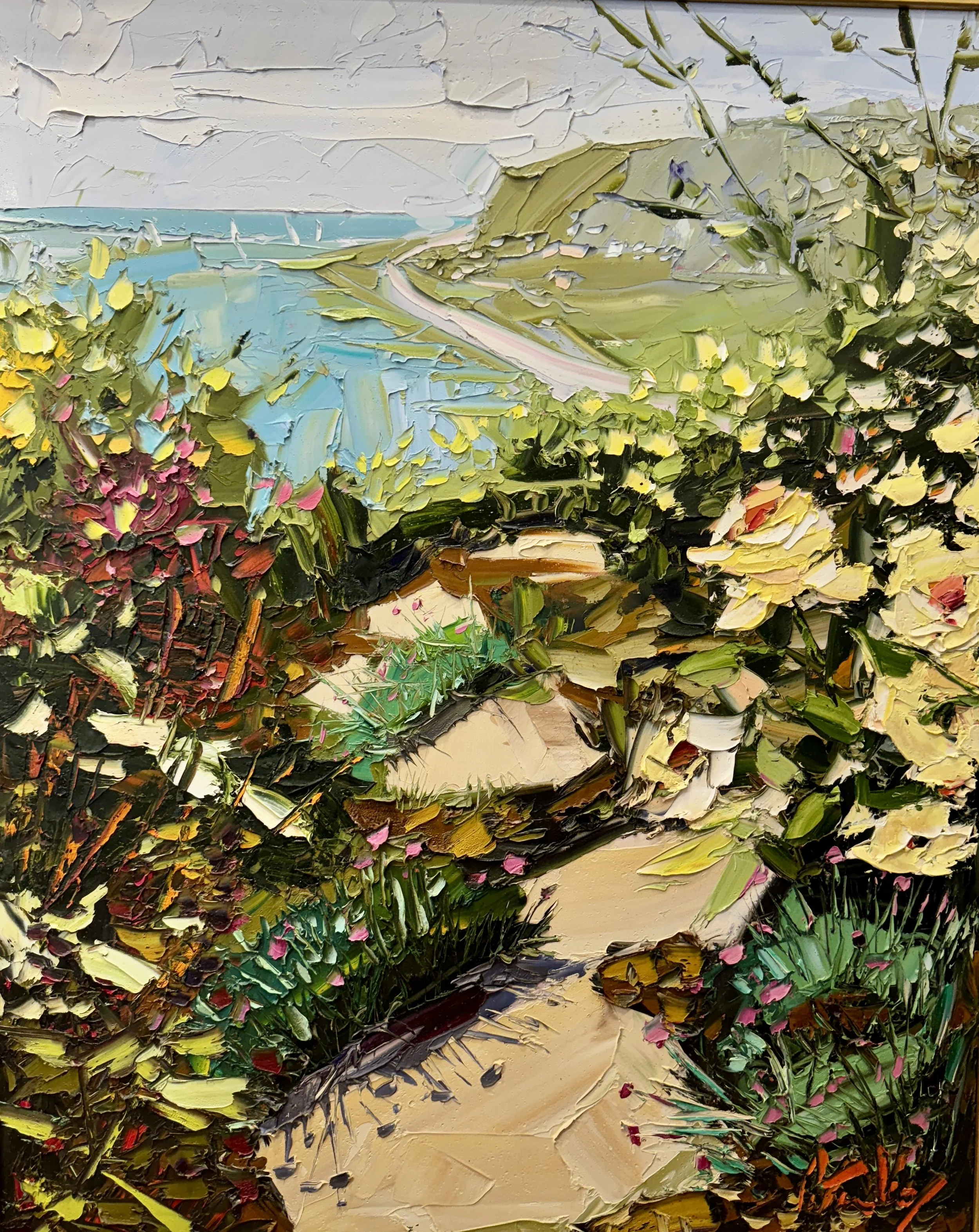 Peter Vey, Floral Pathway, 50" x 40" , Oil on Linen