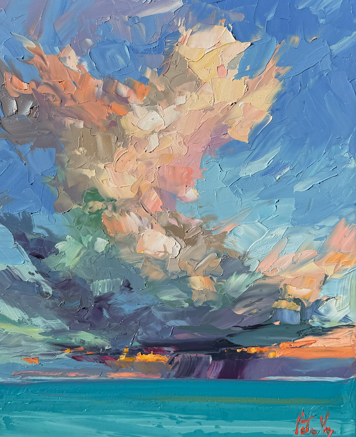 September Skies, 50" x 40" Oil on Linen