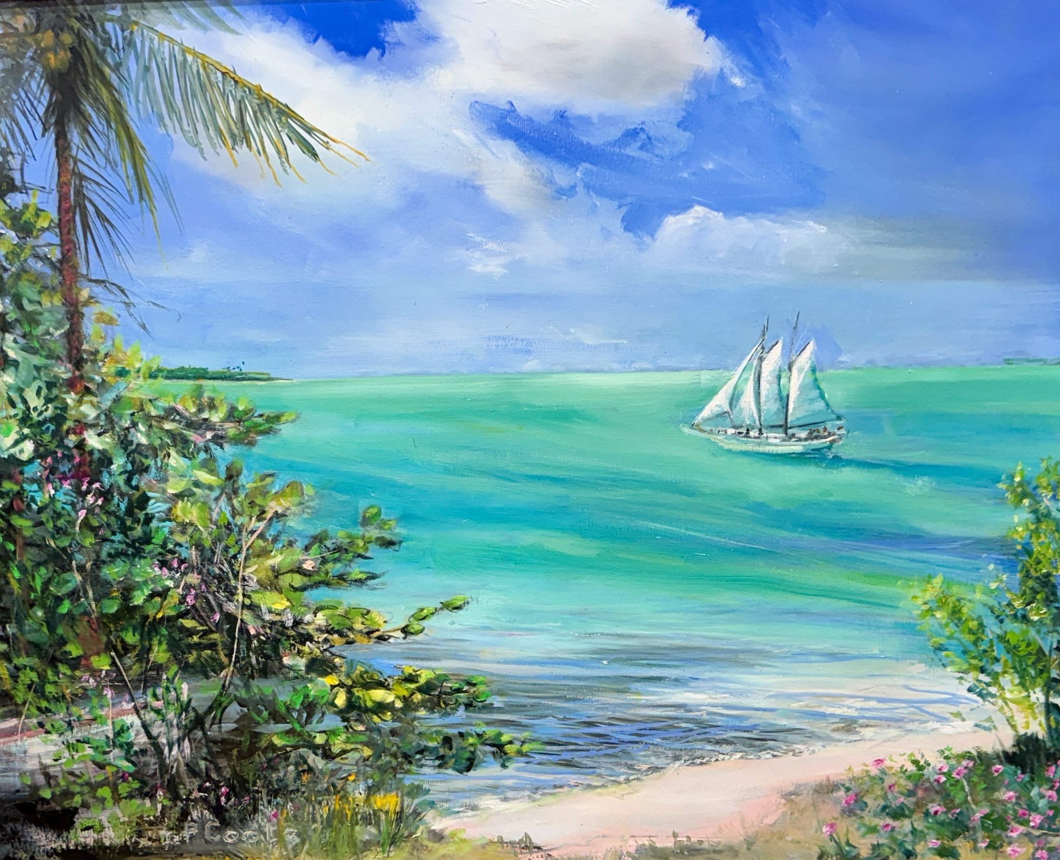 Priscilla Coote, Sail On, Oil on Canvas, 24" x 30"