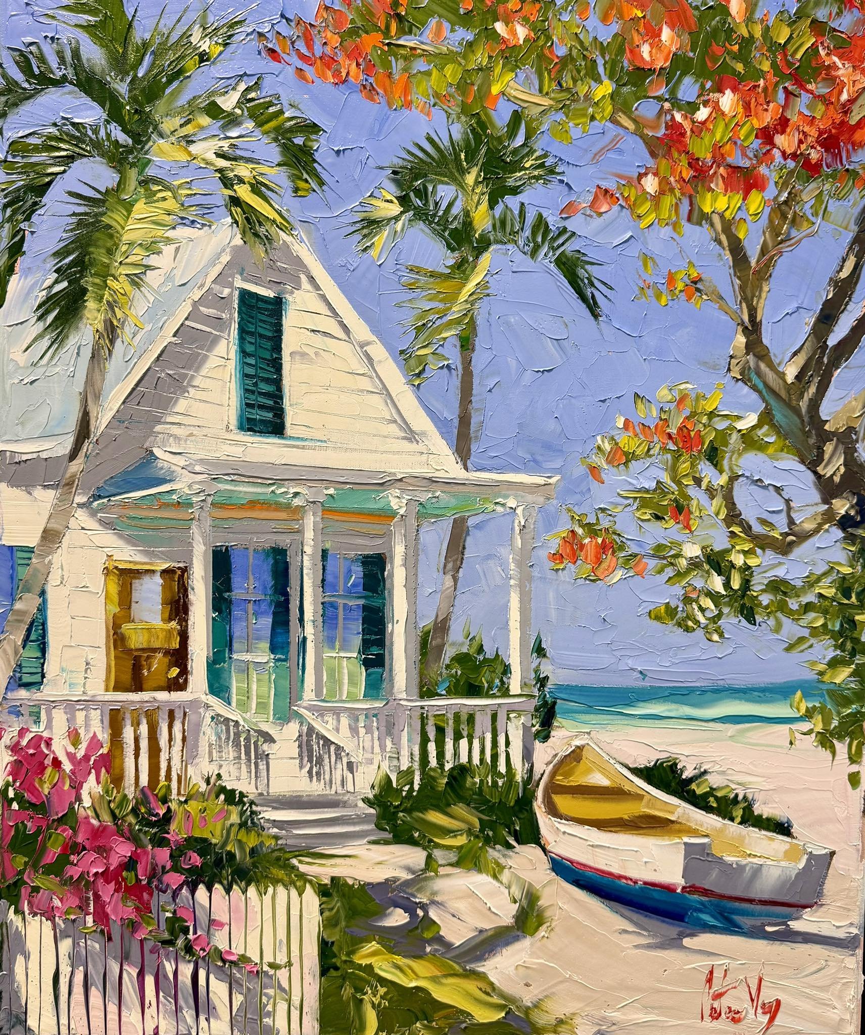 Peter Vey, Backyard Bliss, 24" x 20", Oil on Linen