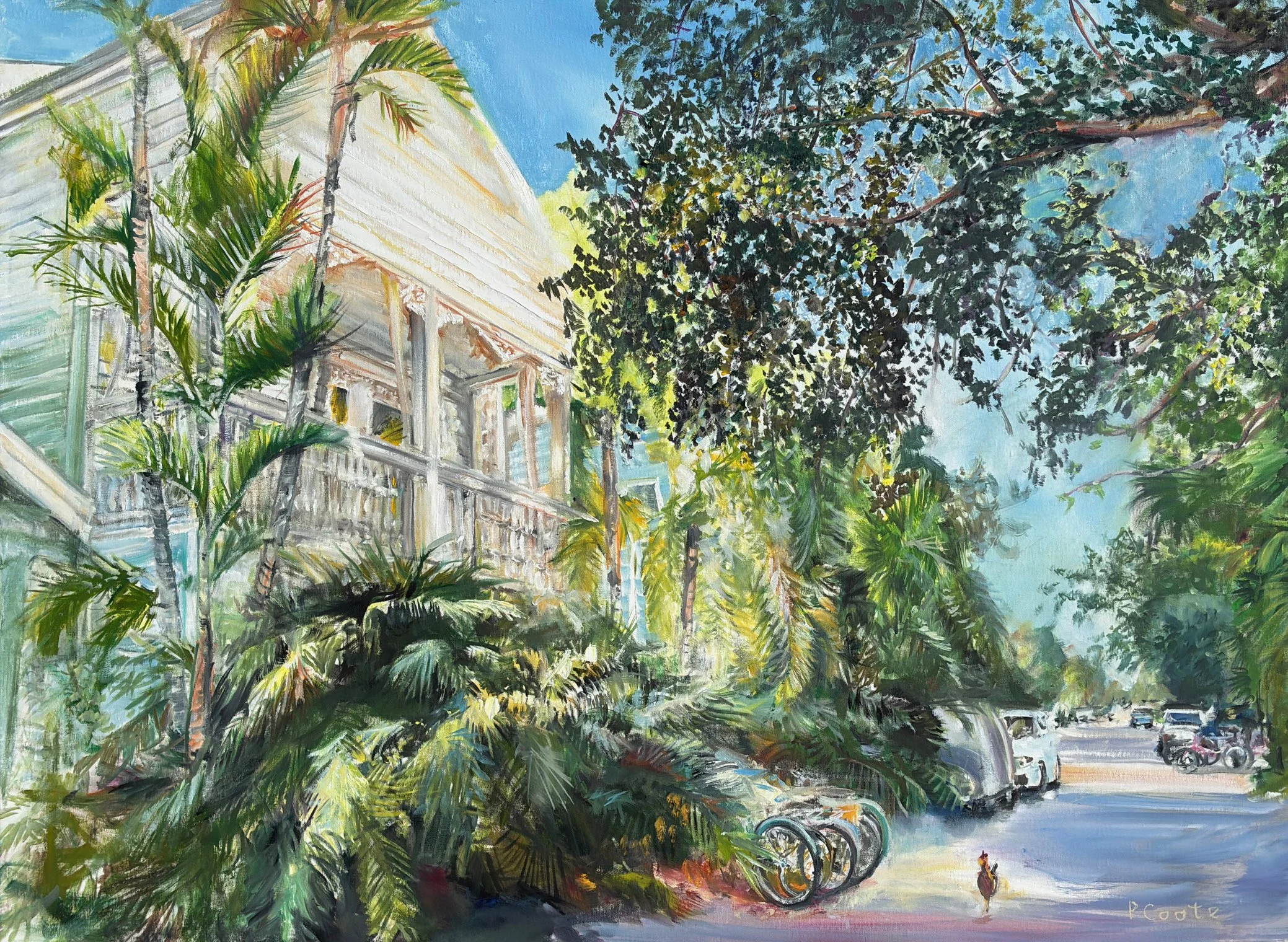 Priscilla Coote, Georgia Street Glow, 30" x 40", Oil on Linen