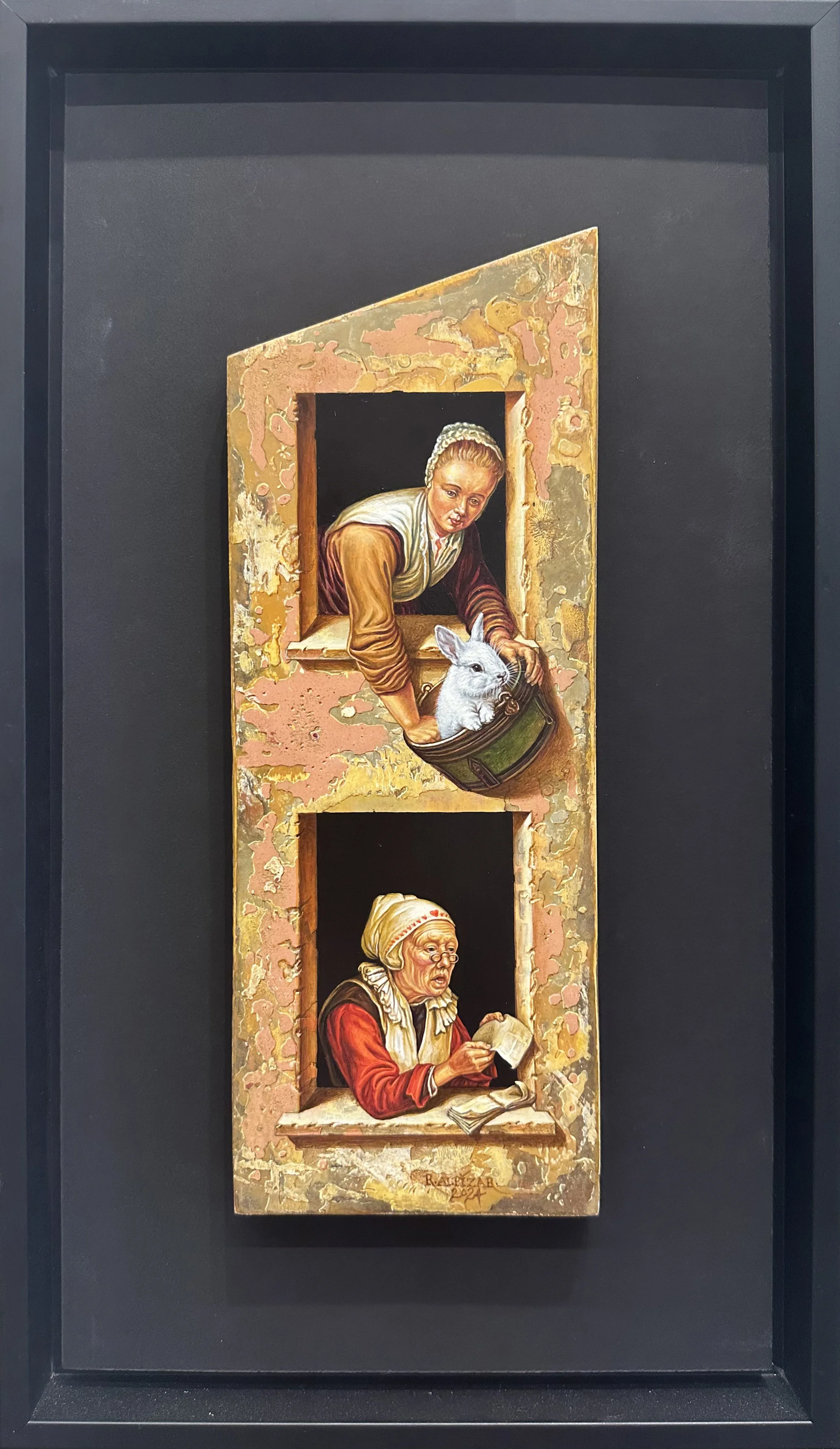 Ruben Alpizar, From the series: Alice [#23], 11" x 4", Acrylic on Wood Panel