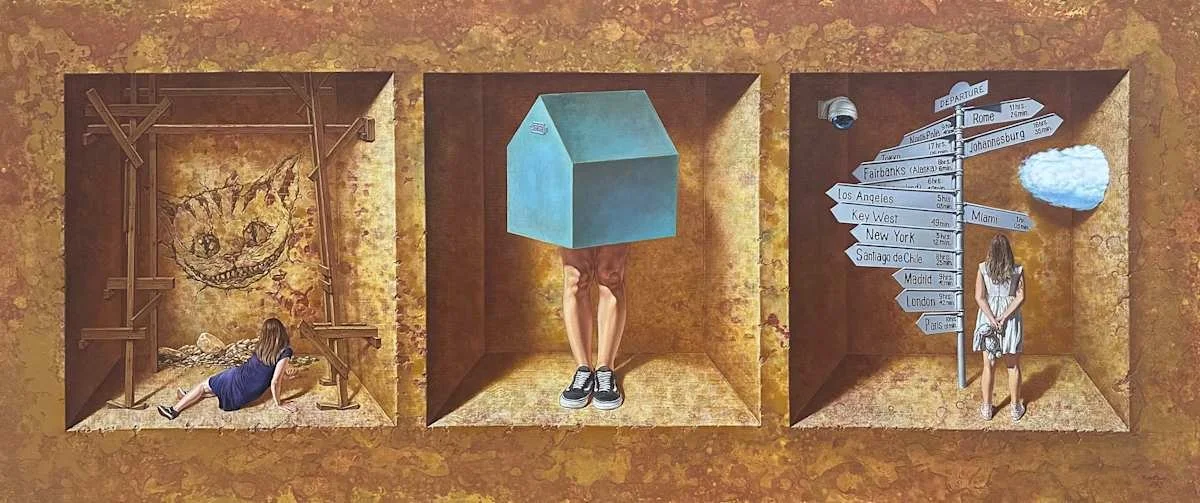 Ruben Alpizar, From the series: Alice [#30], 22" x 51", Acrylic on Canvas