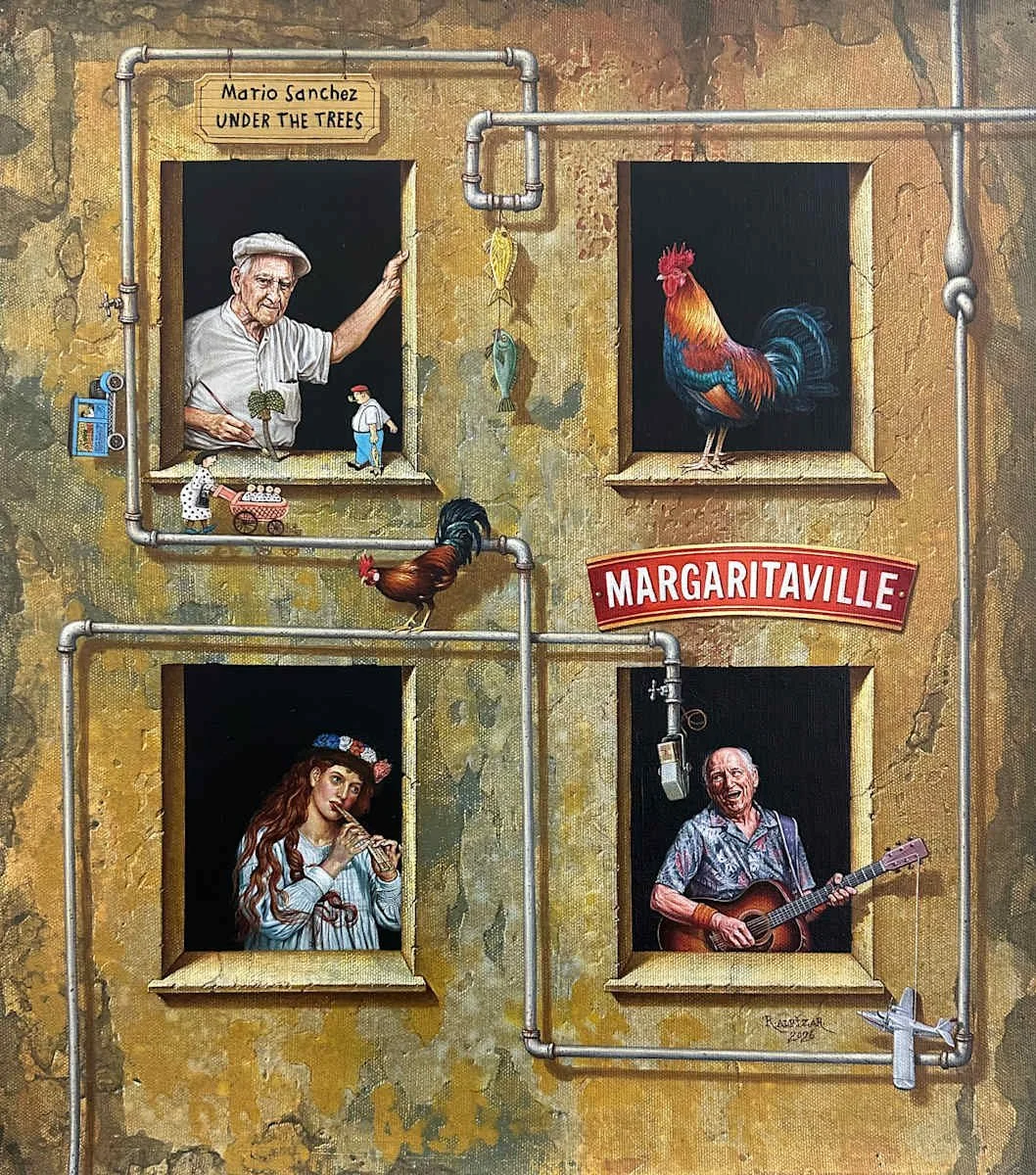 Ruben Alpizar, From the series: Small Bonds - Portraits from a Lived Island [#5], 16" x 14" in, Acrylic on Canvas