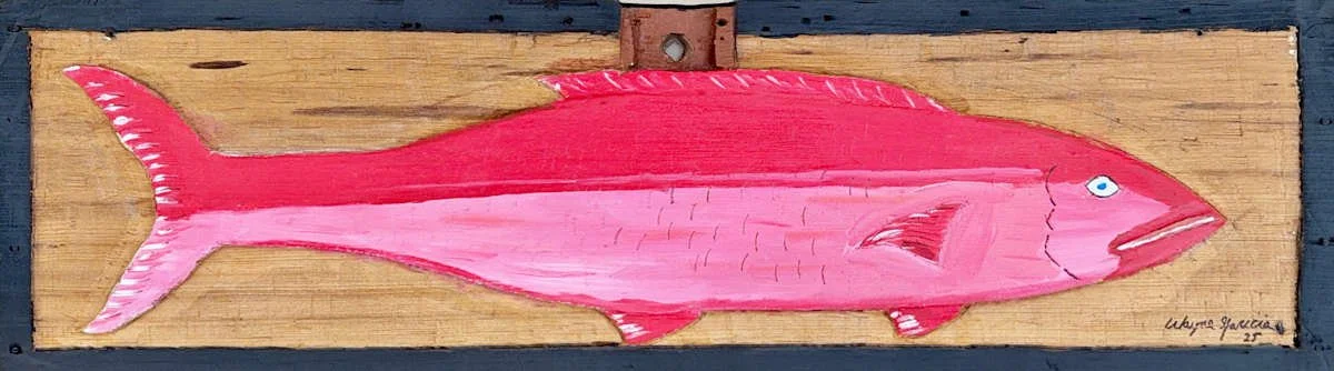 Wayne Garcia, Pink Fish, Intaglio, 8" x 28"