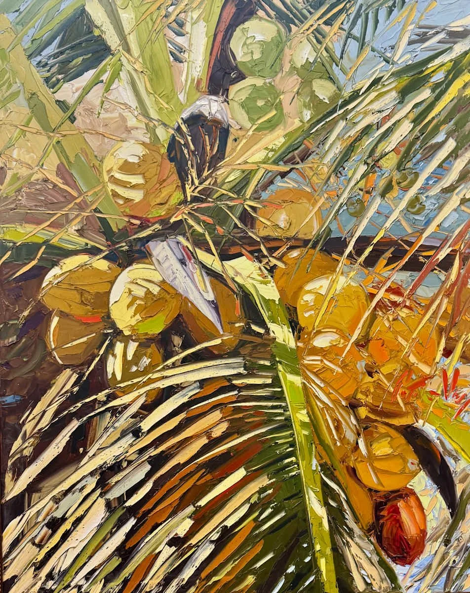 Peter Vey, Coconuts 1, 50" x 40", Oil on Linen