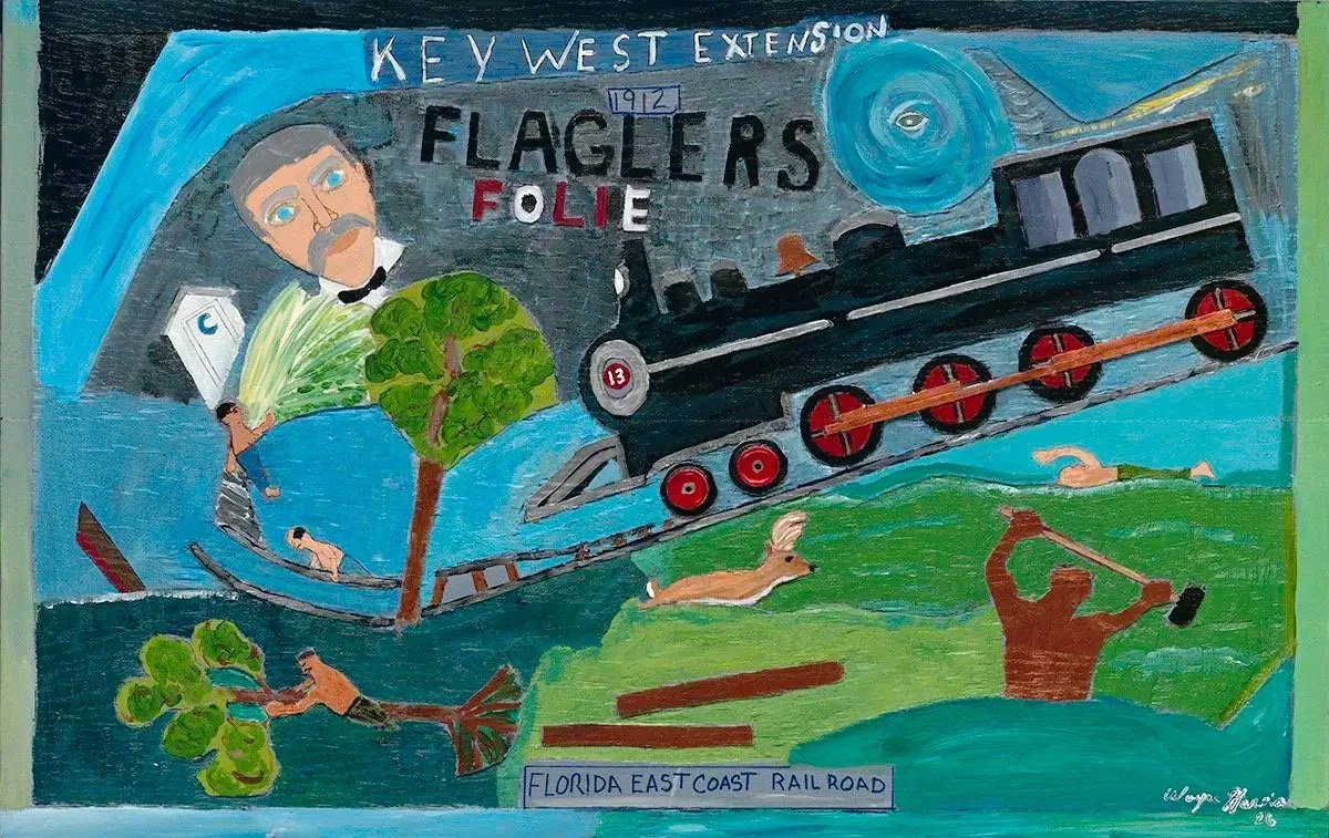 Wayne Garcia, Flagler East Coast Railroad, Intaglio, 23 x36