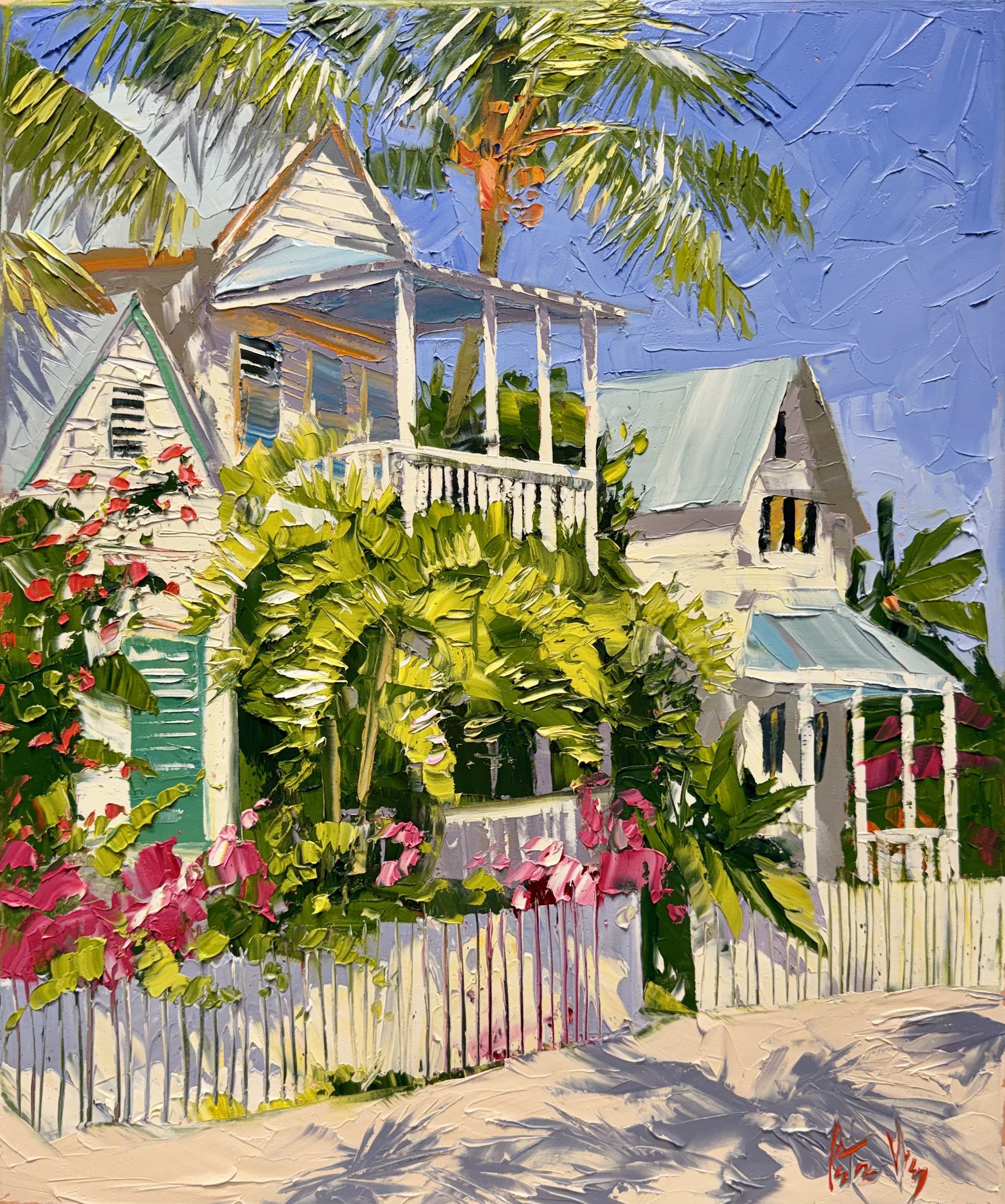Peter Vey, Key West Sentinals, Oil on Linen, 24 x 20